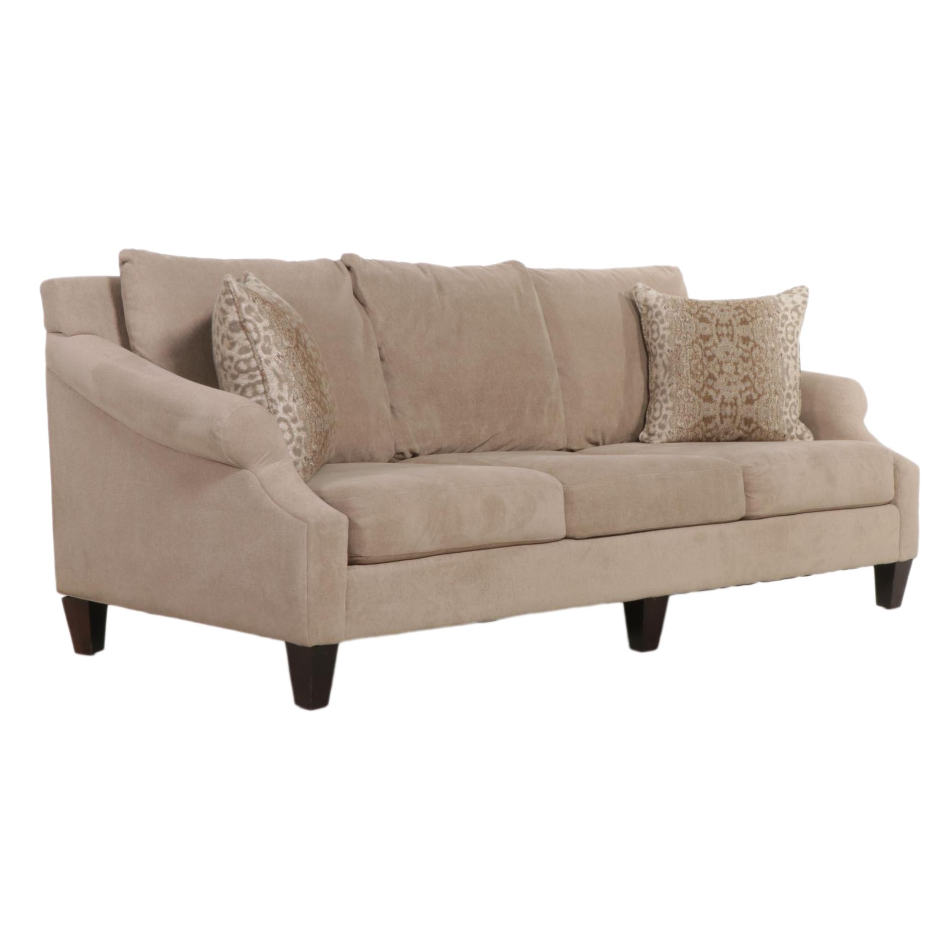 Bauhaus Furniture Three-Seat Sofa with Accent Pillows