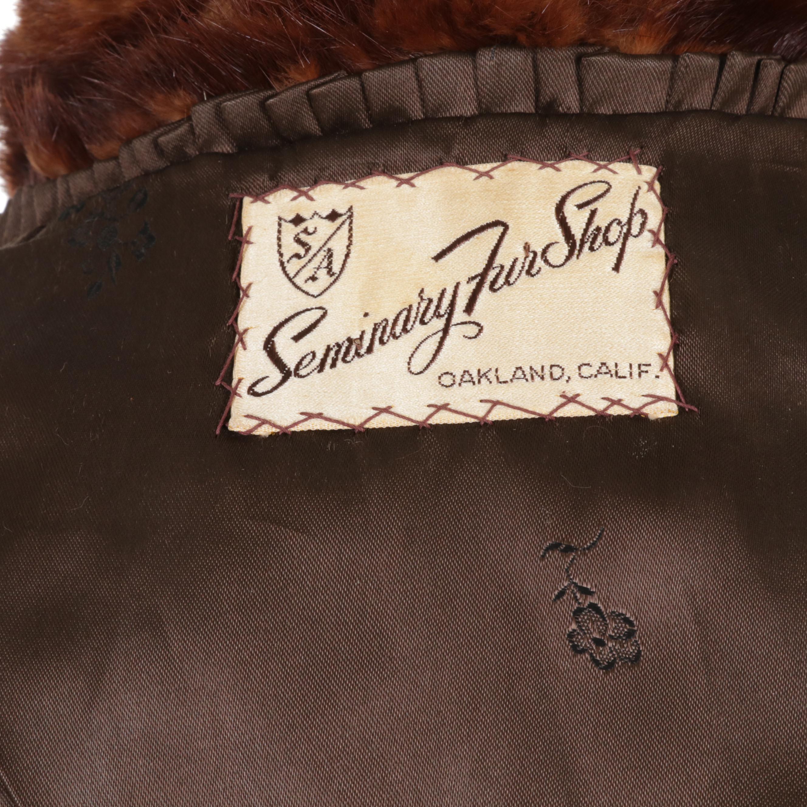 Mahogany Dyed Squirrel Fur Coat, Mid to Late 20th Century