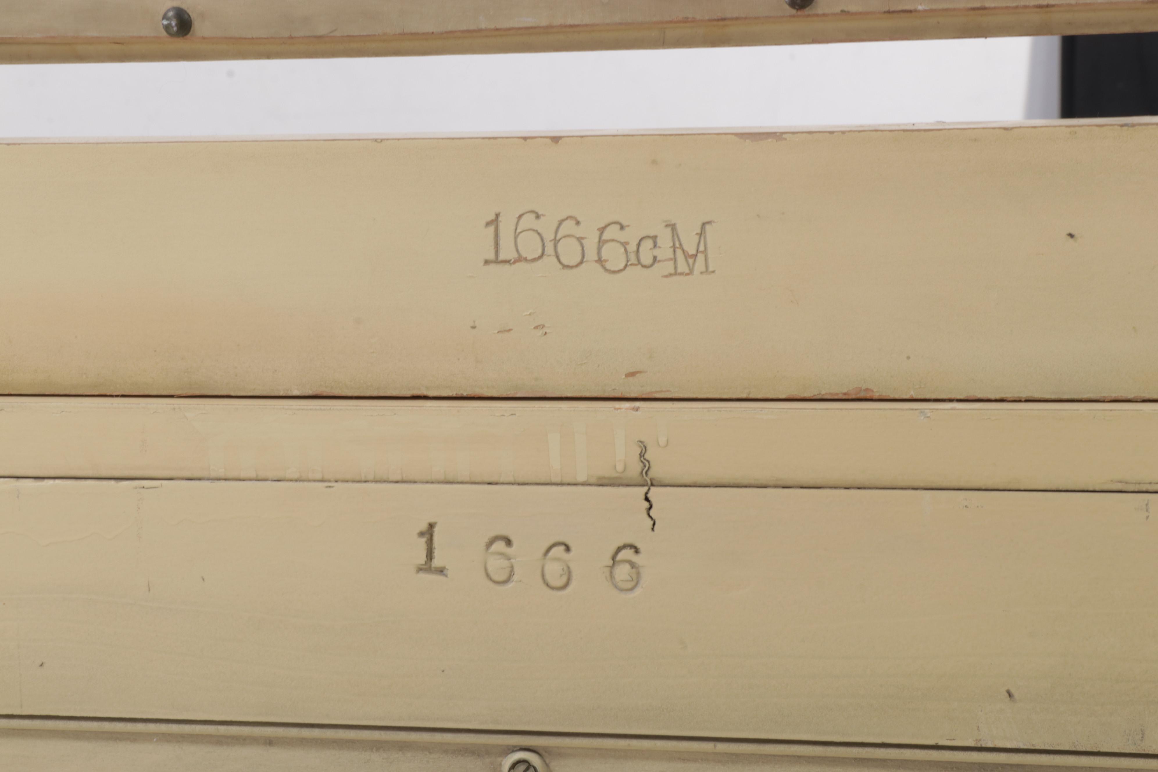 Neoclassical Style Painted Wooden Dresser with Mirror, Mid-20th Century