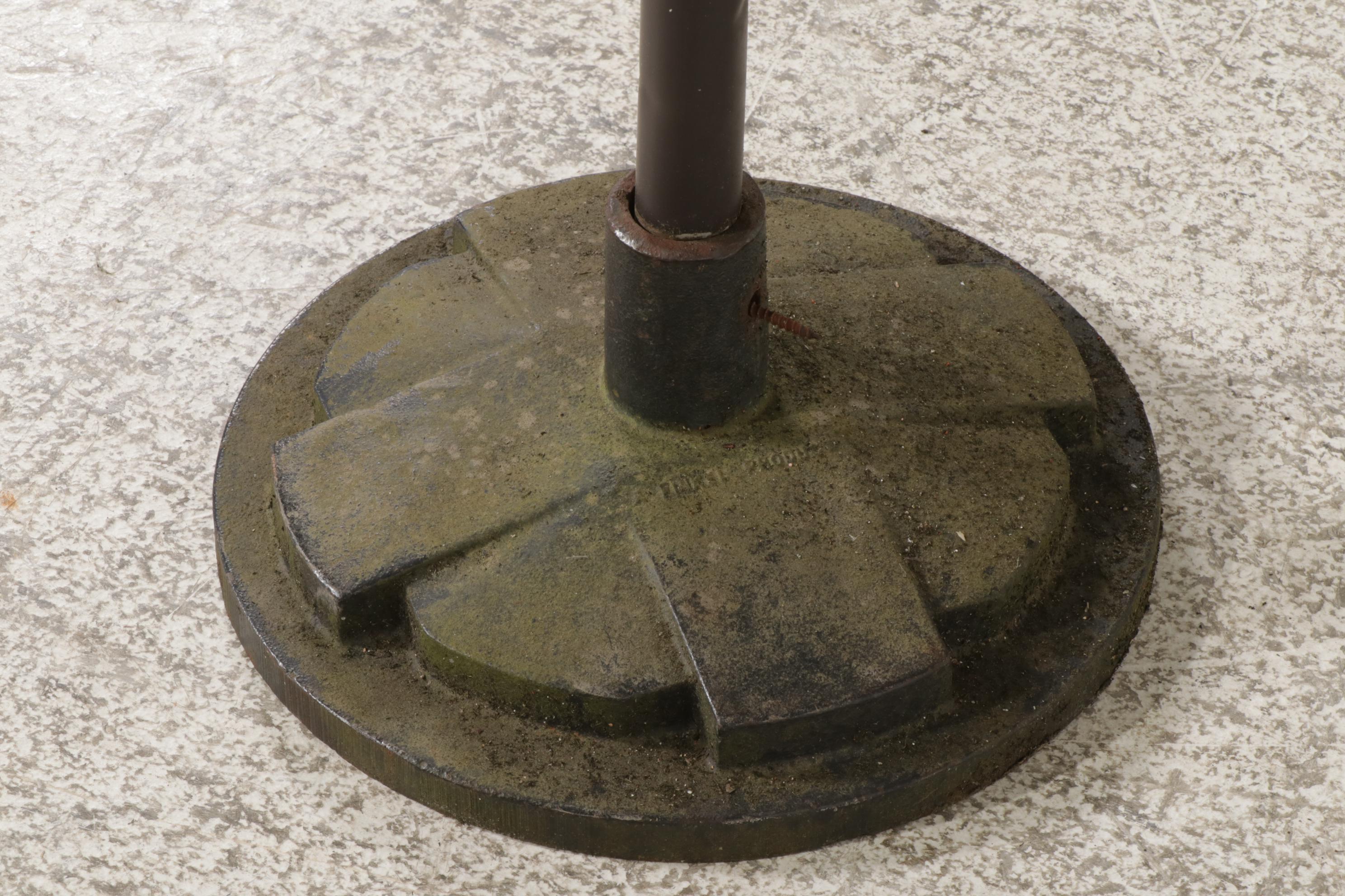 Hampton Bay Five-Piece Metal Patio Dining Set with Umbrella