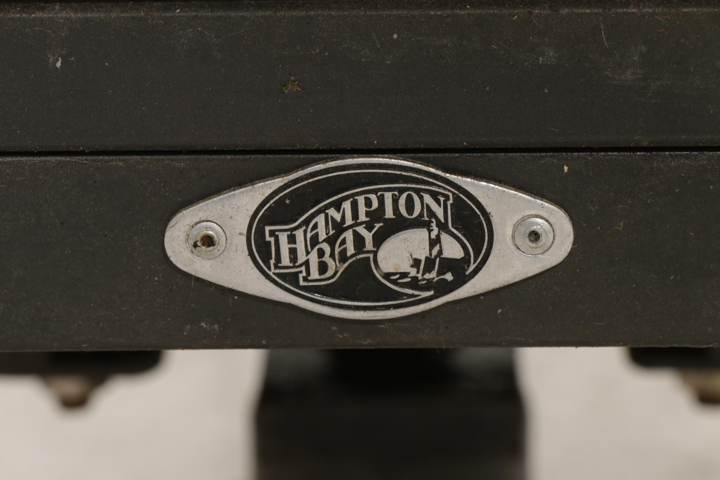 Hampton Bay Five-Piece Metal Patio Dining Set with Umbrella