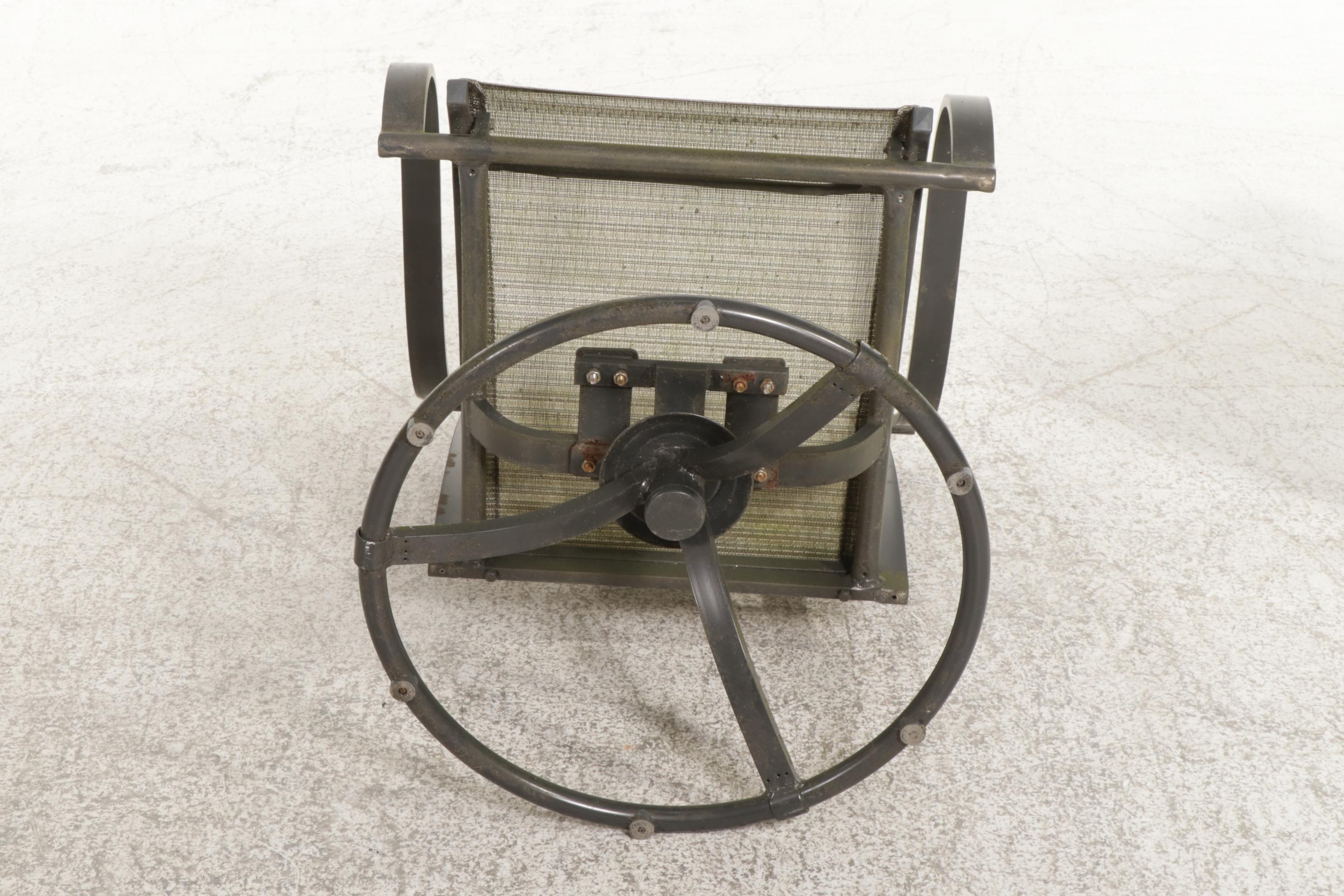 Hampton Bay Five-Piece Metal Patio Dining Set with Umbrella