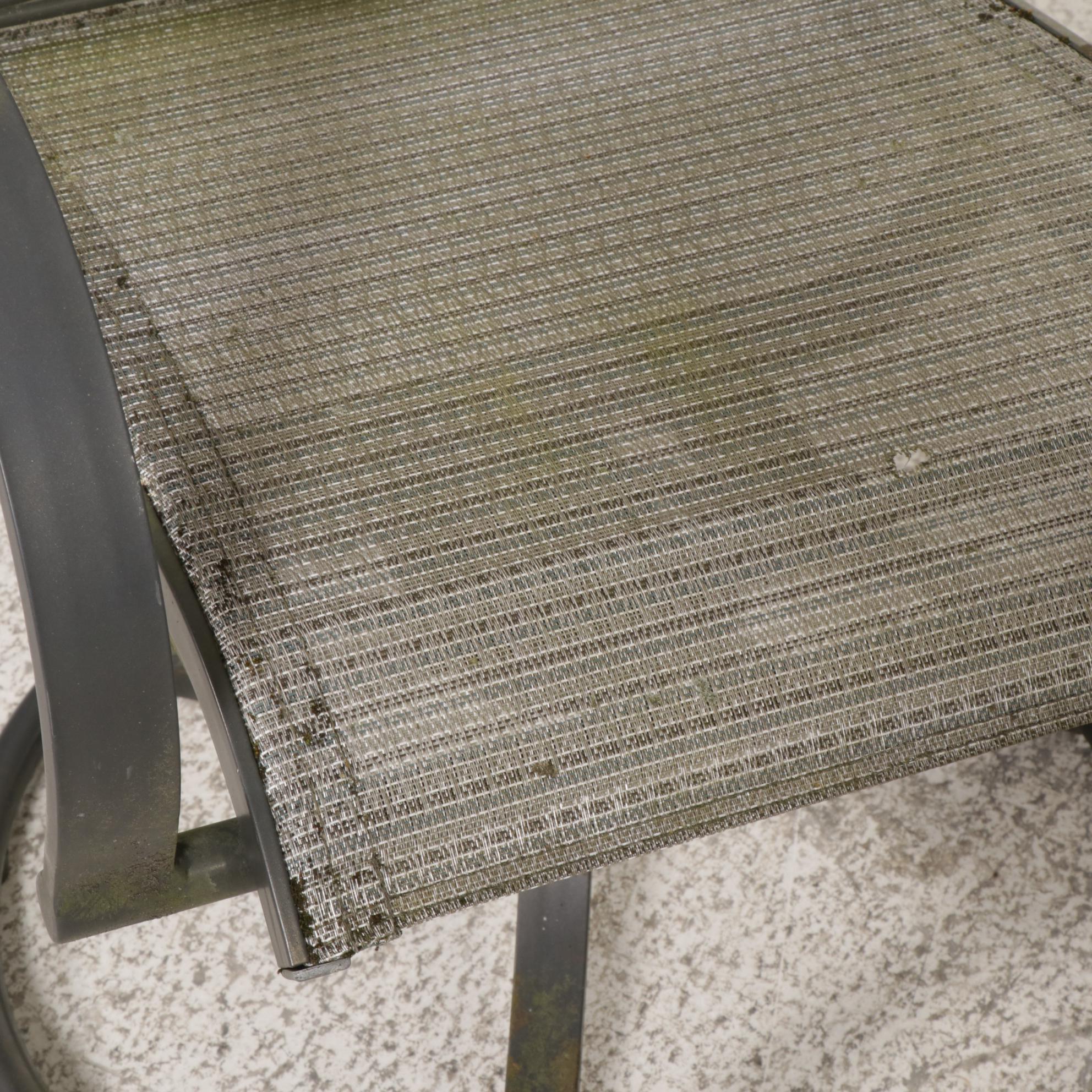 Hampton Bay Five-Piece Metal Patio Dining Set with Umbrella