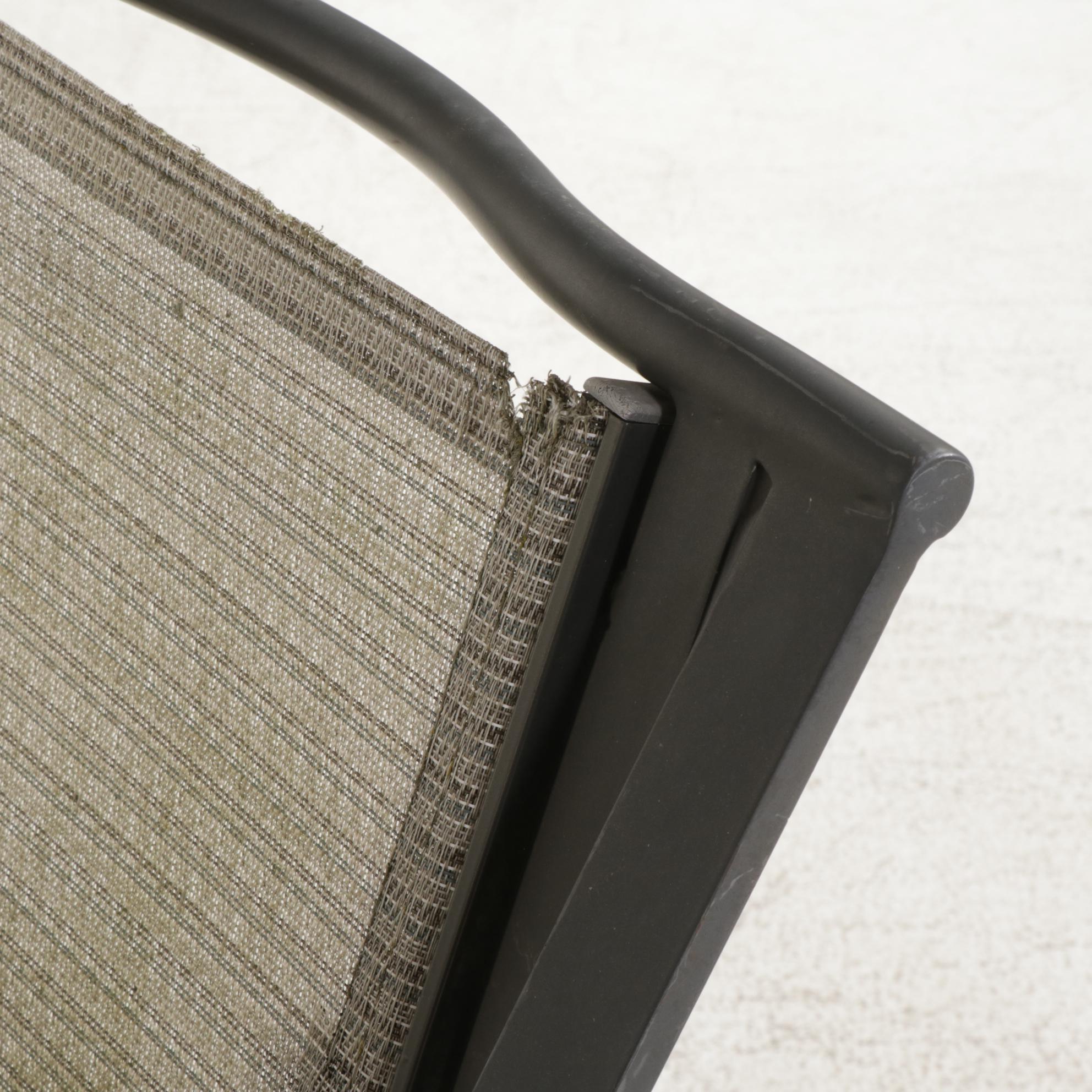 Hampton Bay Five-Piece Metal Patio Dining Set with Umbrella