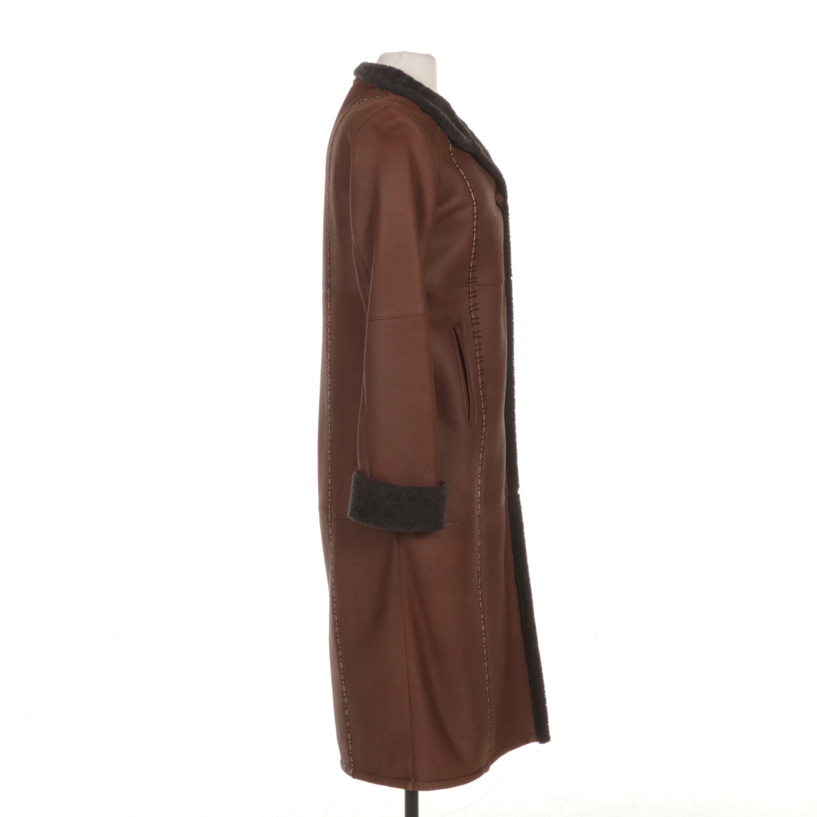Dominic Bellissimo Sample Chestnut Brown Shearling Coat