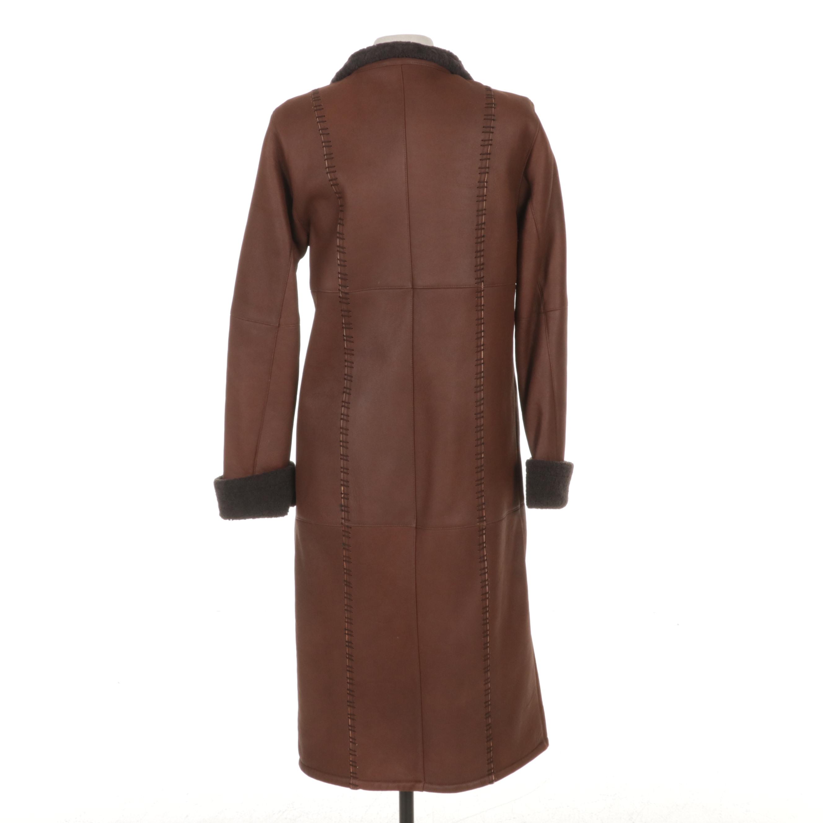 Dominic Bellissimo Sample Chestnut Brown Shearling Coat