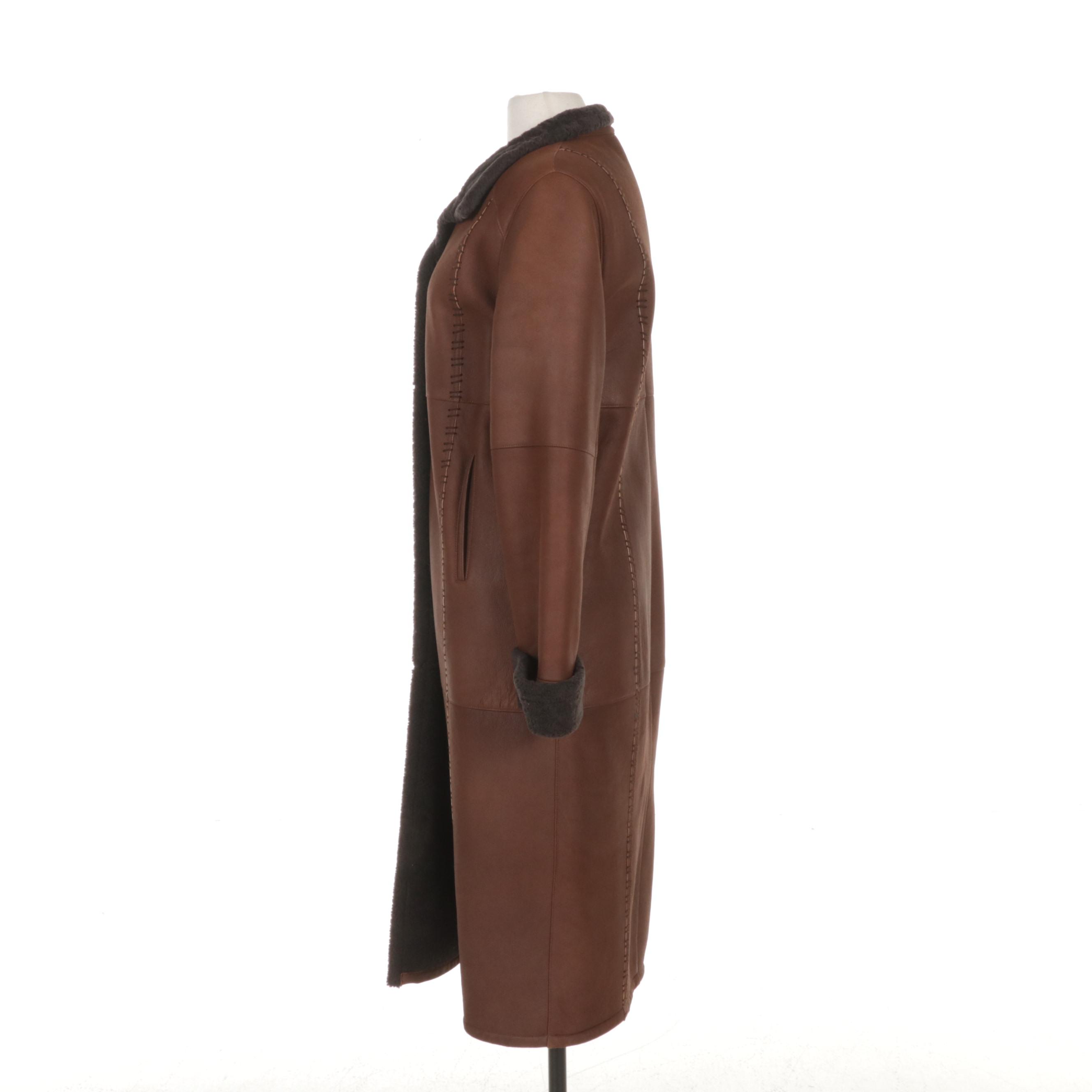 Dominic Bellissimo Sample Chestnut Brown Shearling Coat