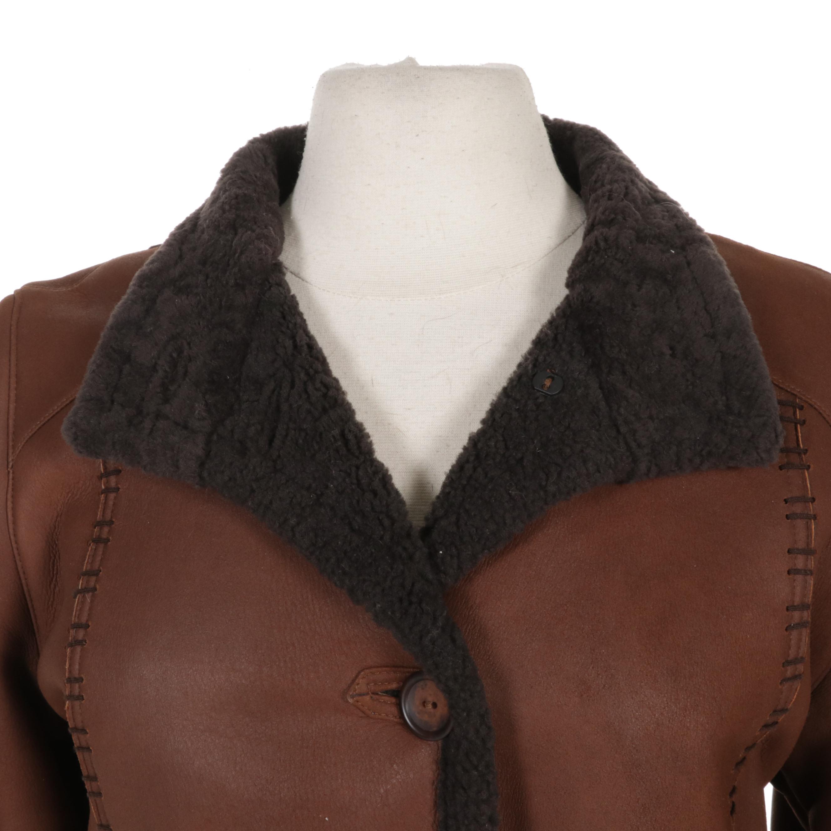 Dominic Bellissimo Sample Chestnut Brown Shearling Coat