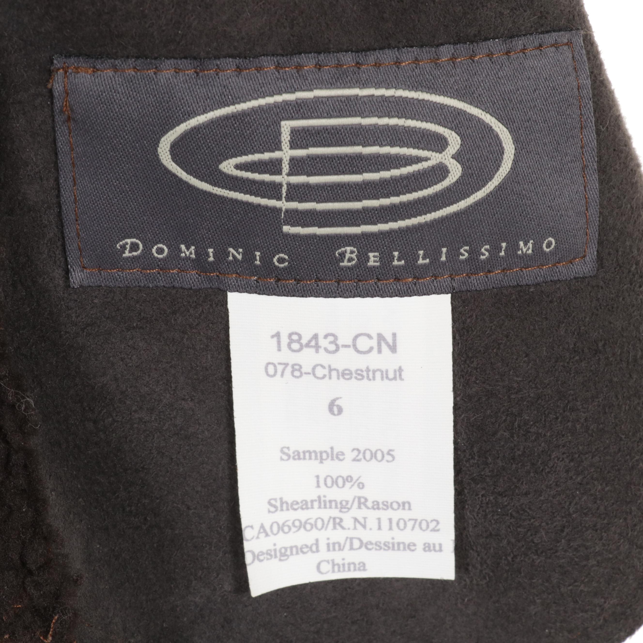 Dominic Bellissimo Sample Chestnut Brown Shearling Coat