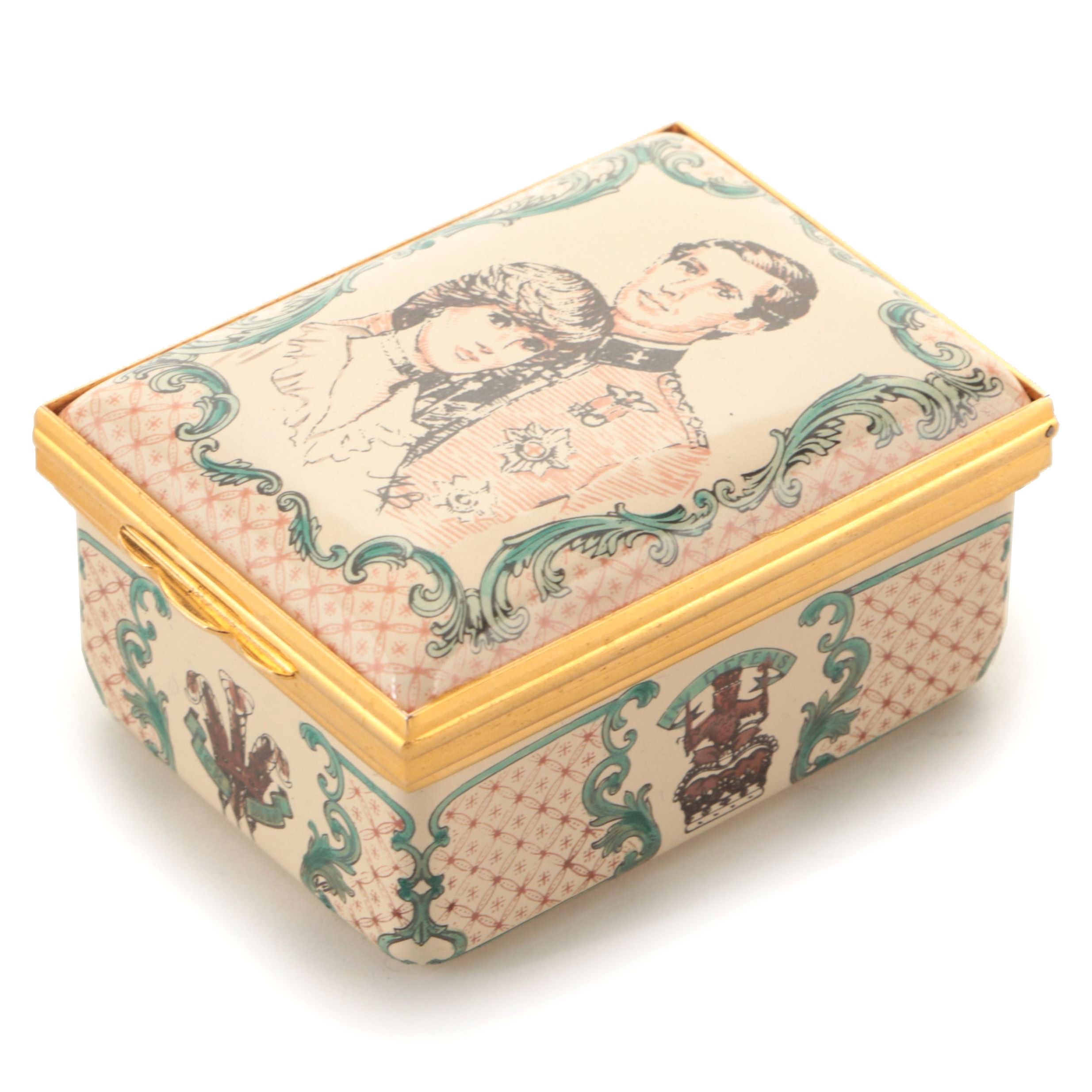 Halcyon Days Limited Edition Charles and Diana Wedding Commemorative Box, 1981