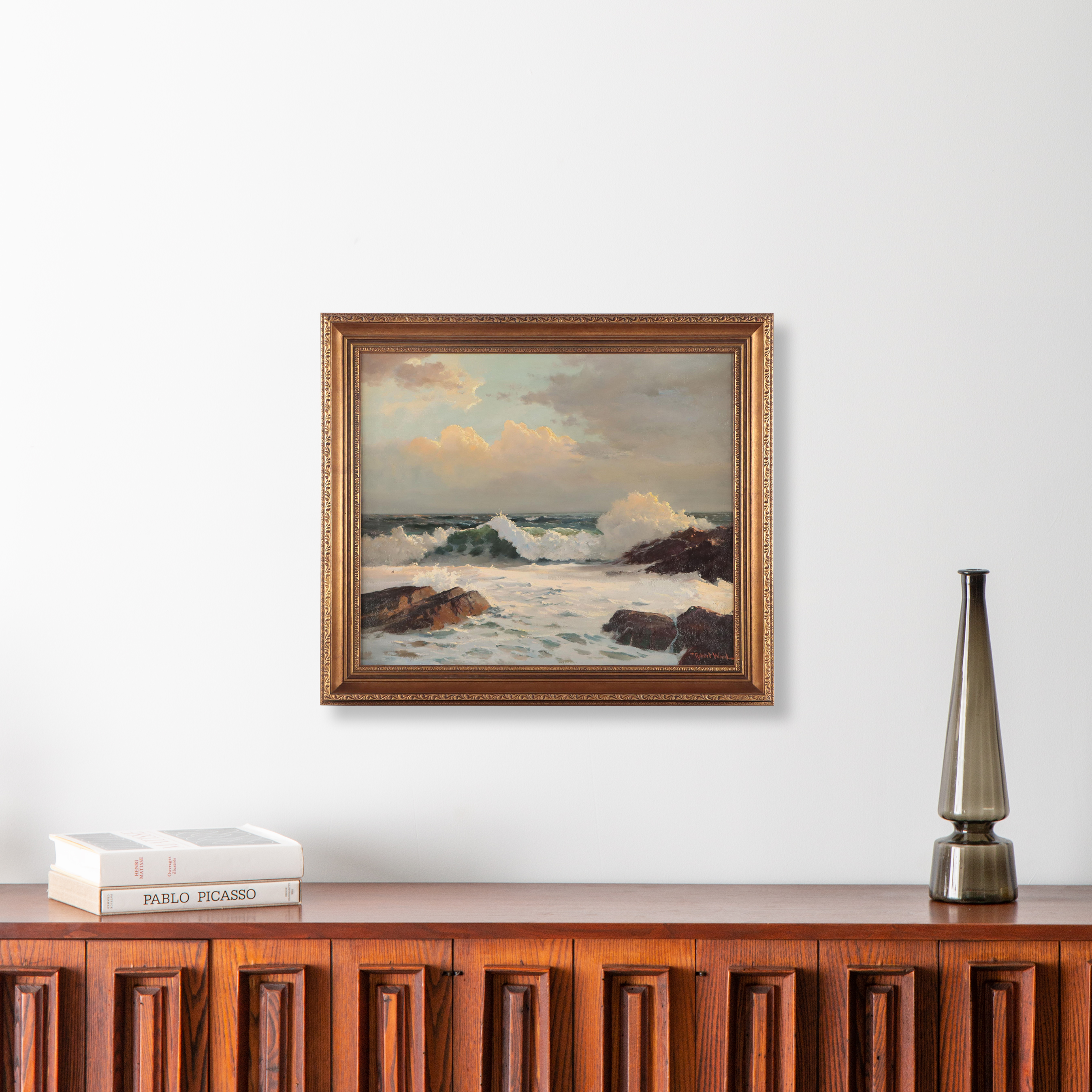 Robert Wood Seascape Oil Painting "Resplendent Sea"