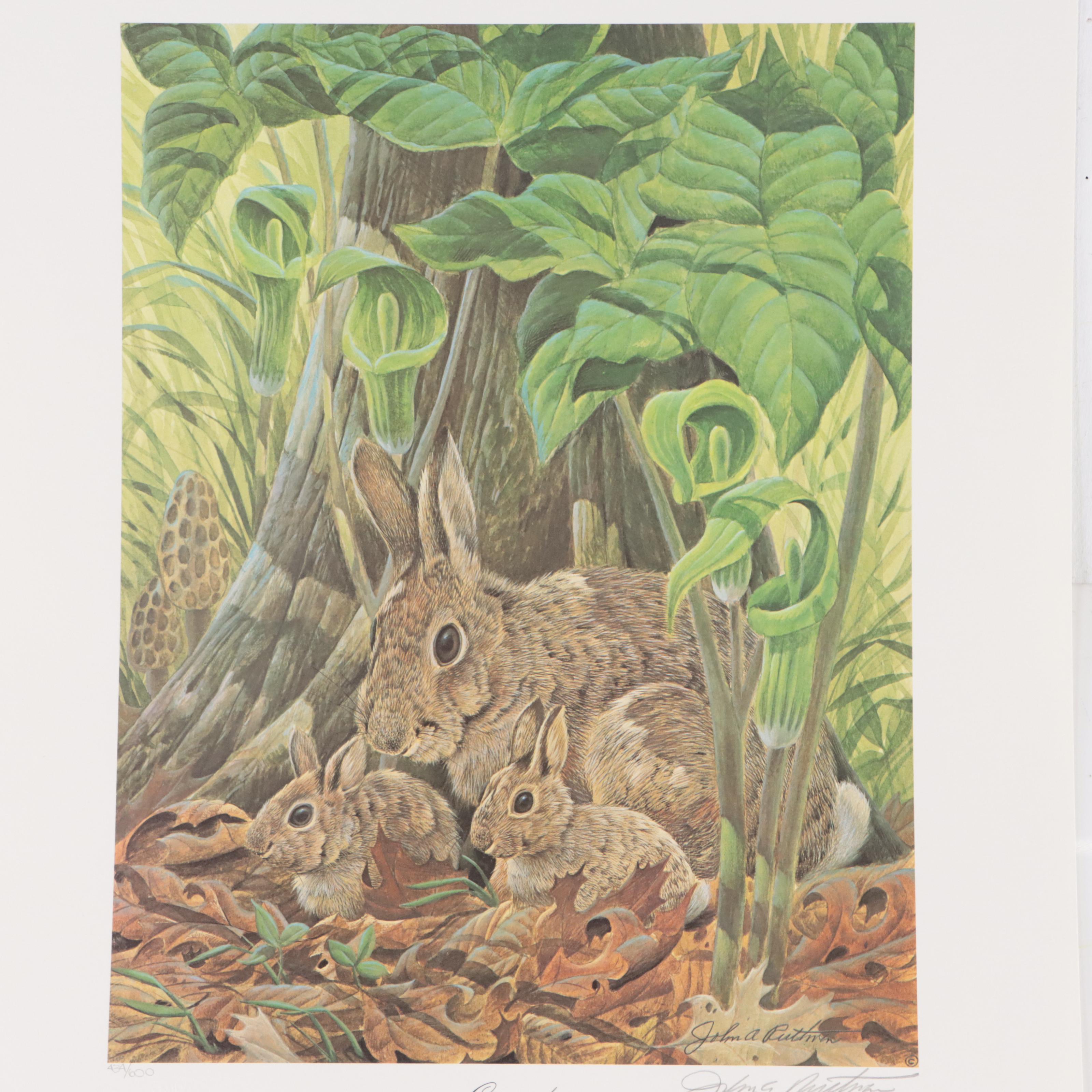 John A. Ruthven and James Lockhart Animal Offset Lithographs