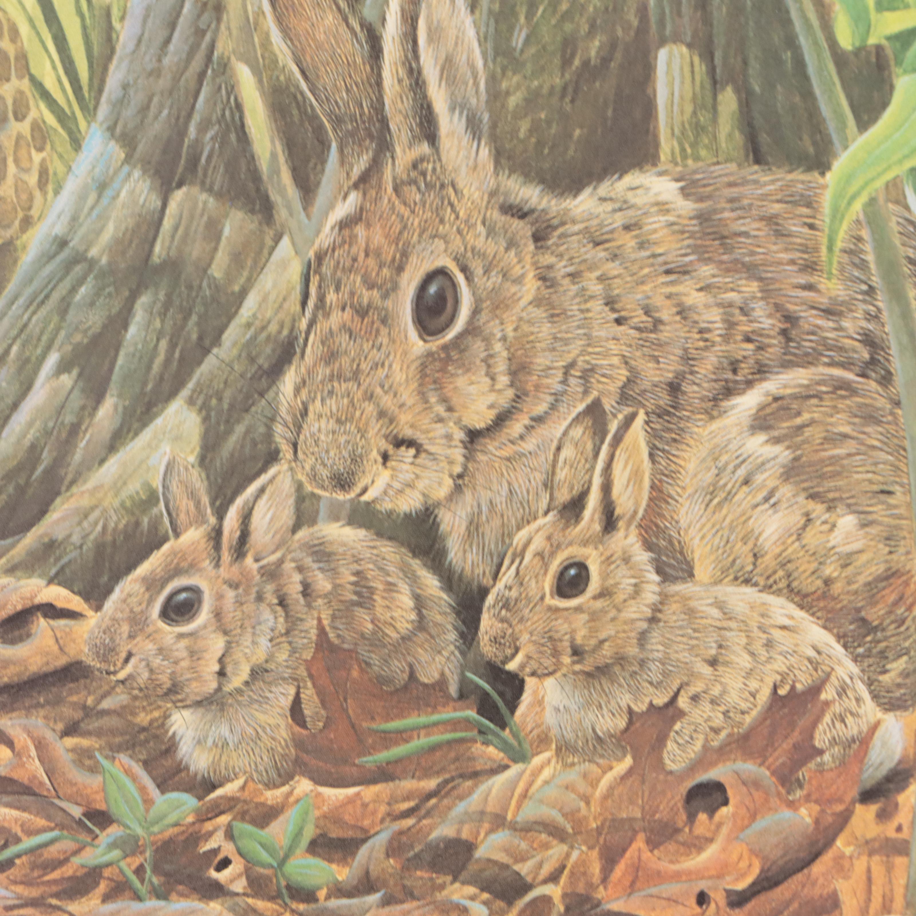 John A. Ruthven and James Lockhart Animal Offset Lithographs