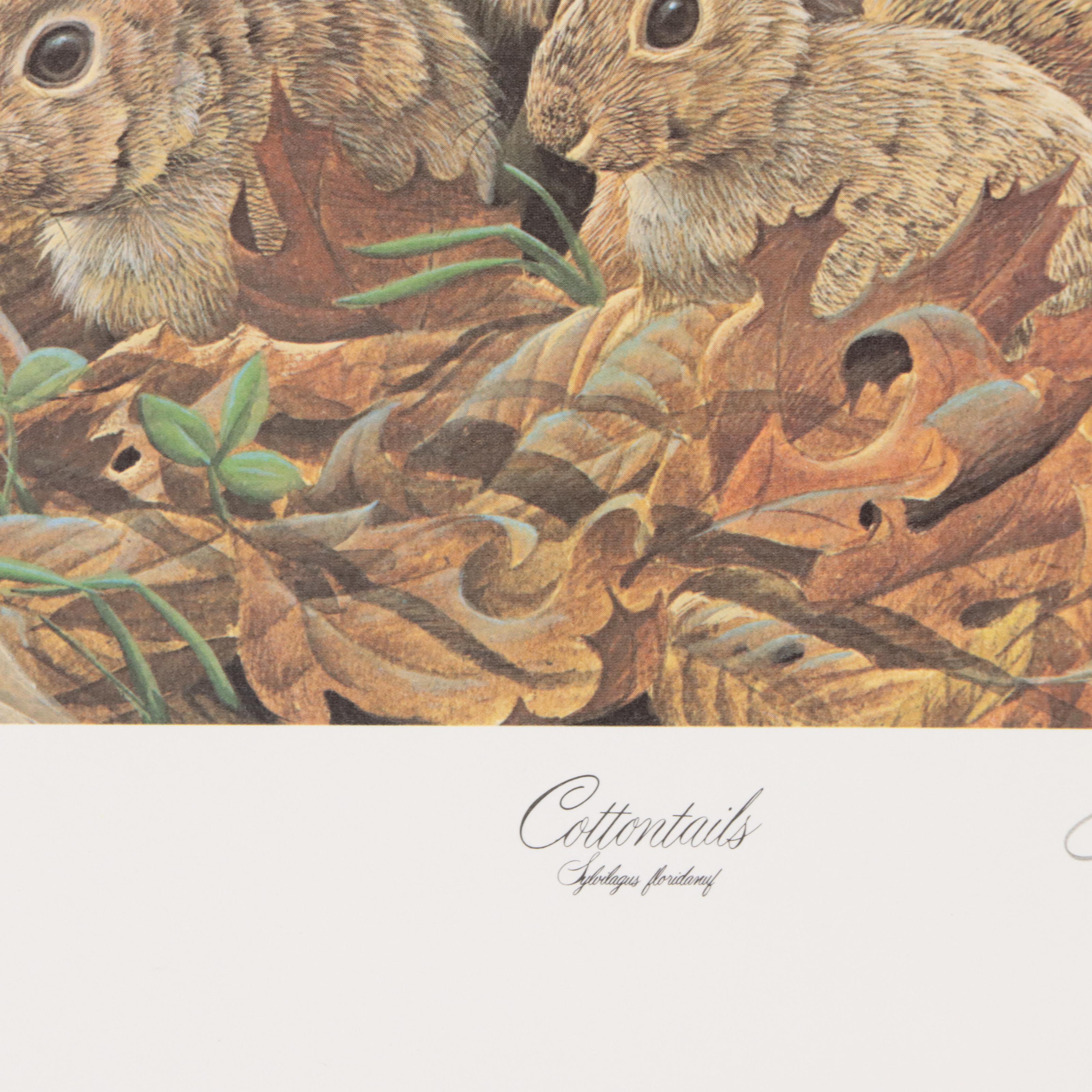 John A. Ruthven and James Lockhart Animal Offset Lithographs