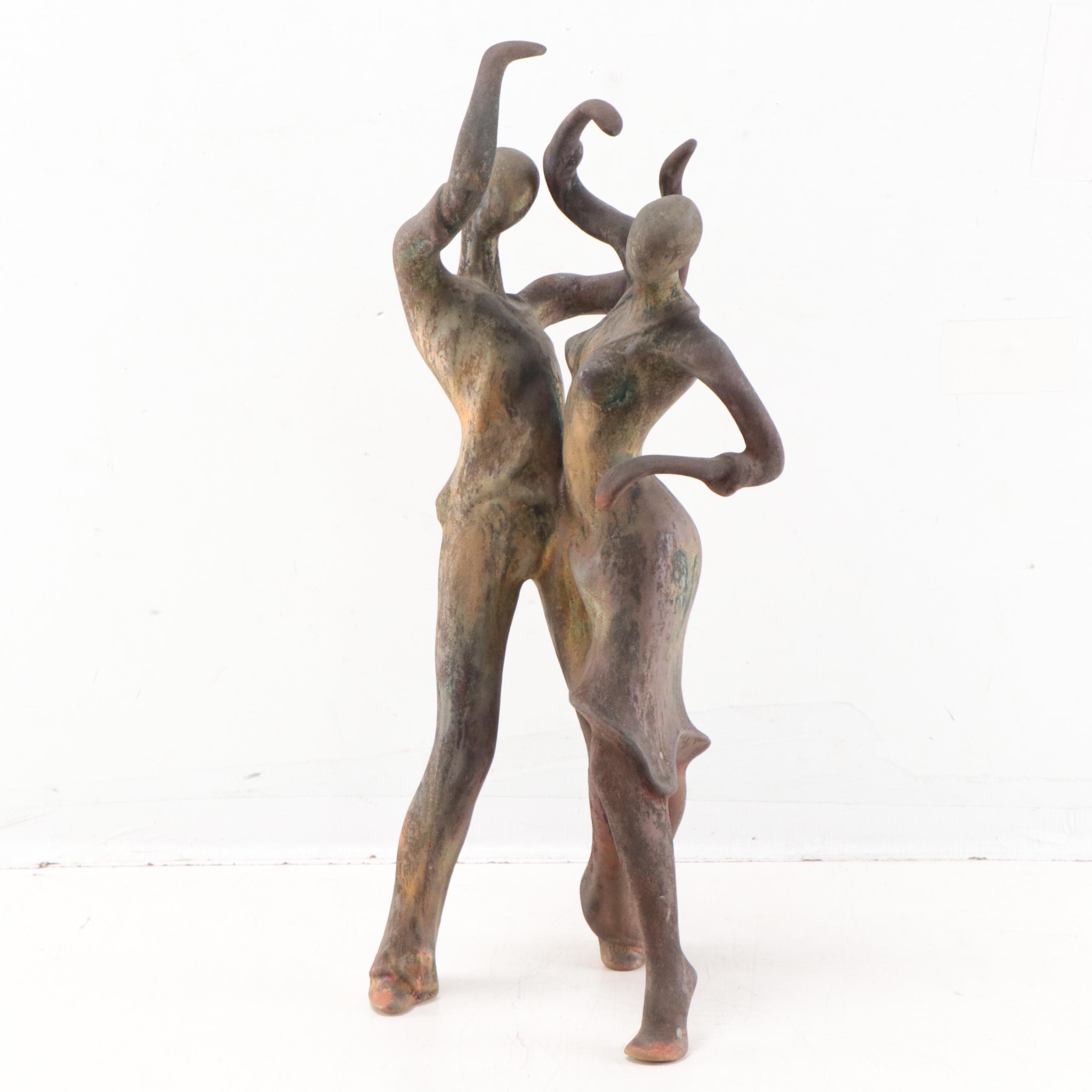 George Tudzarov Fired Clay Sculpture