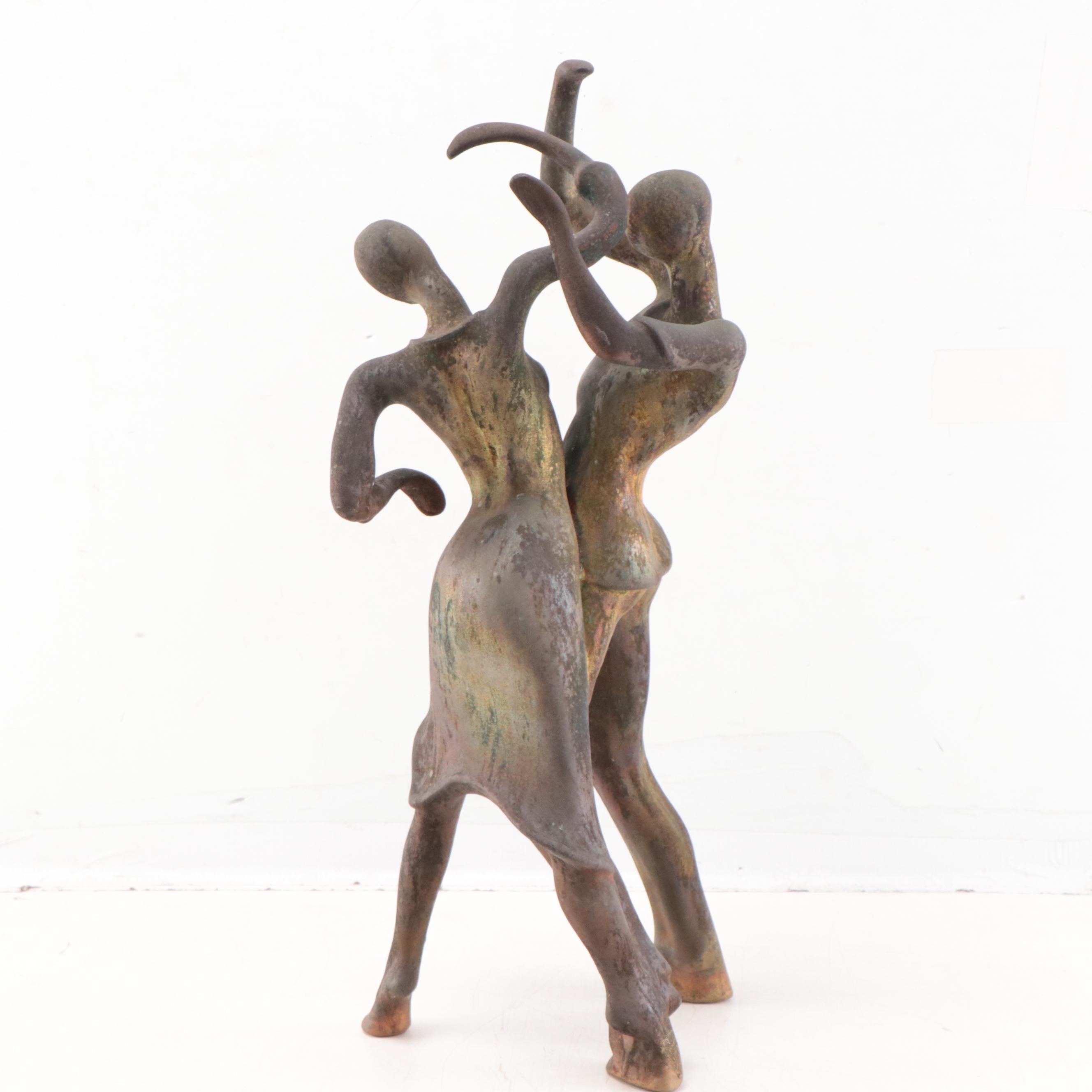 George Tudzarov Fired Clay Sculpture