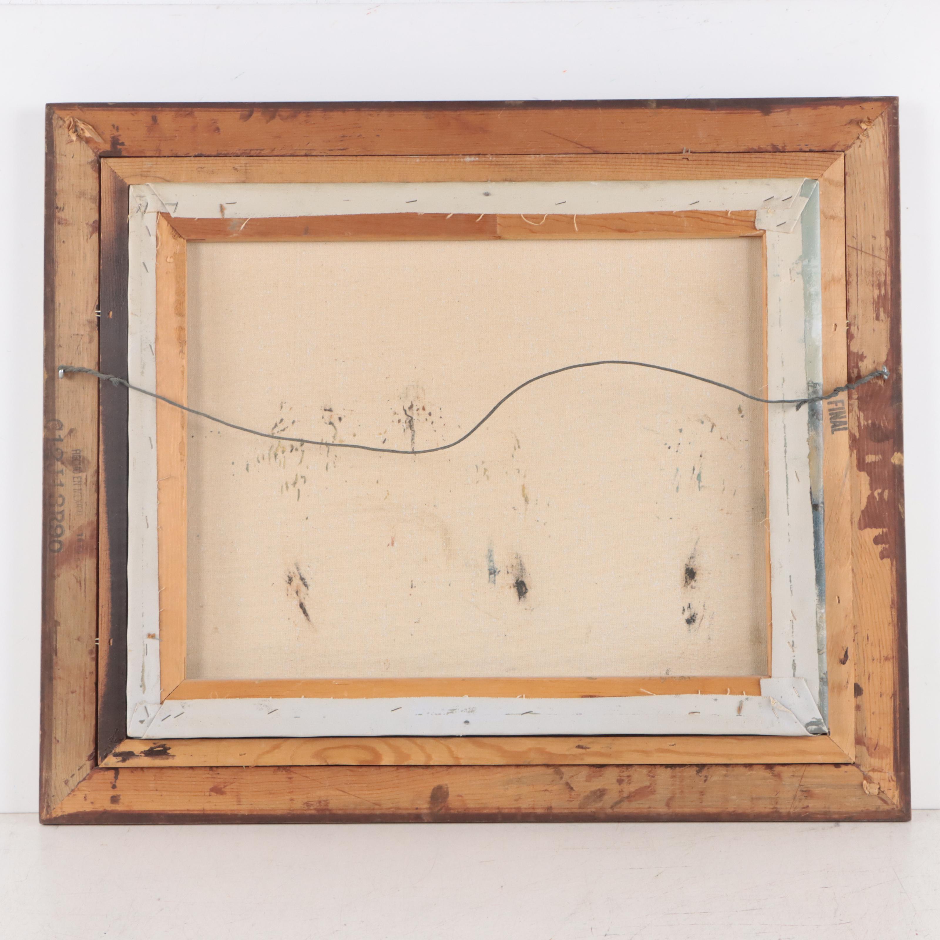 Parisian Street Scene Oil Painting