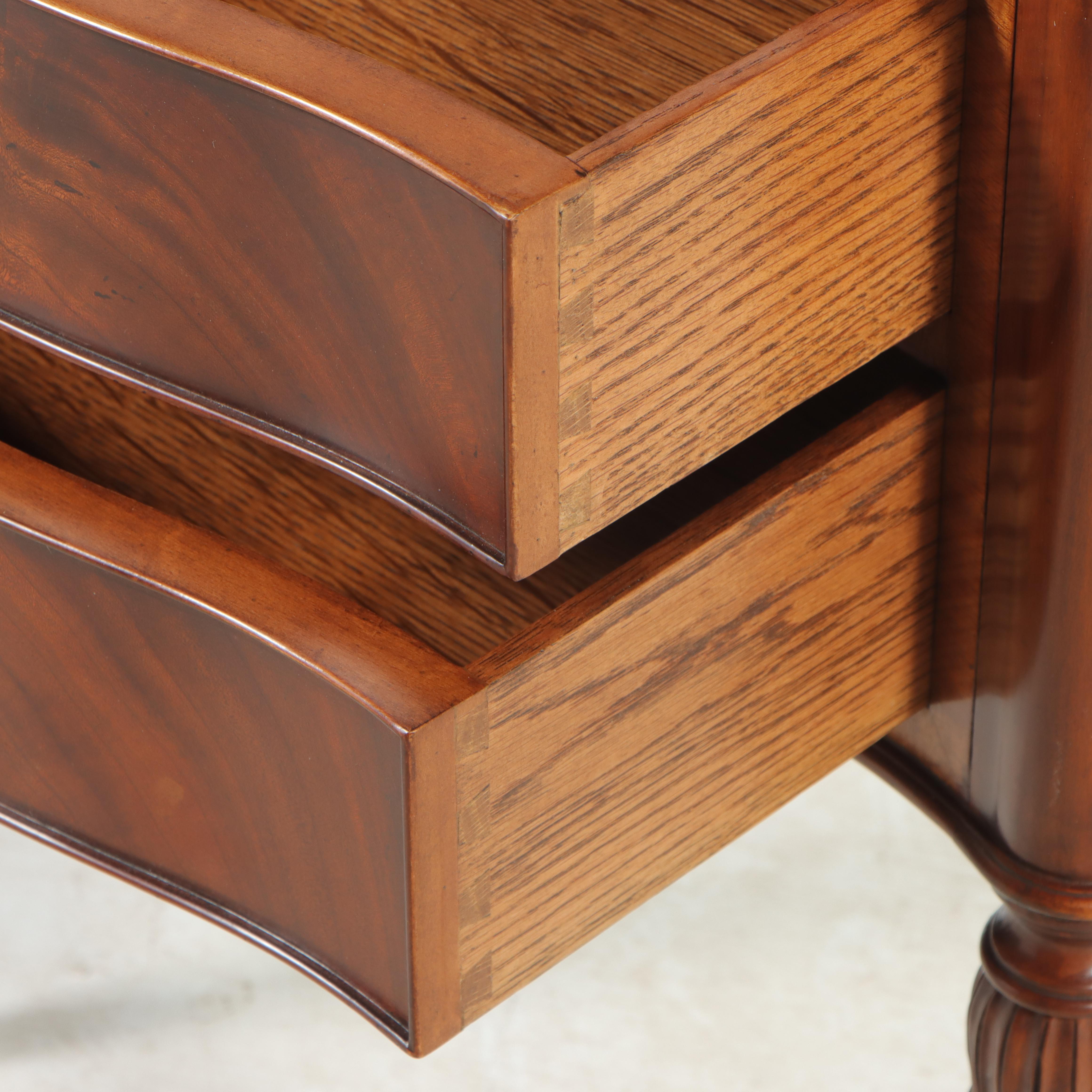 Scarborough House George III Style Flame Mahogany and Crossbanded Side Table