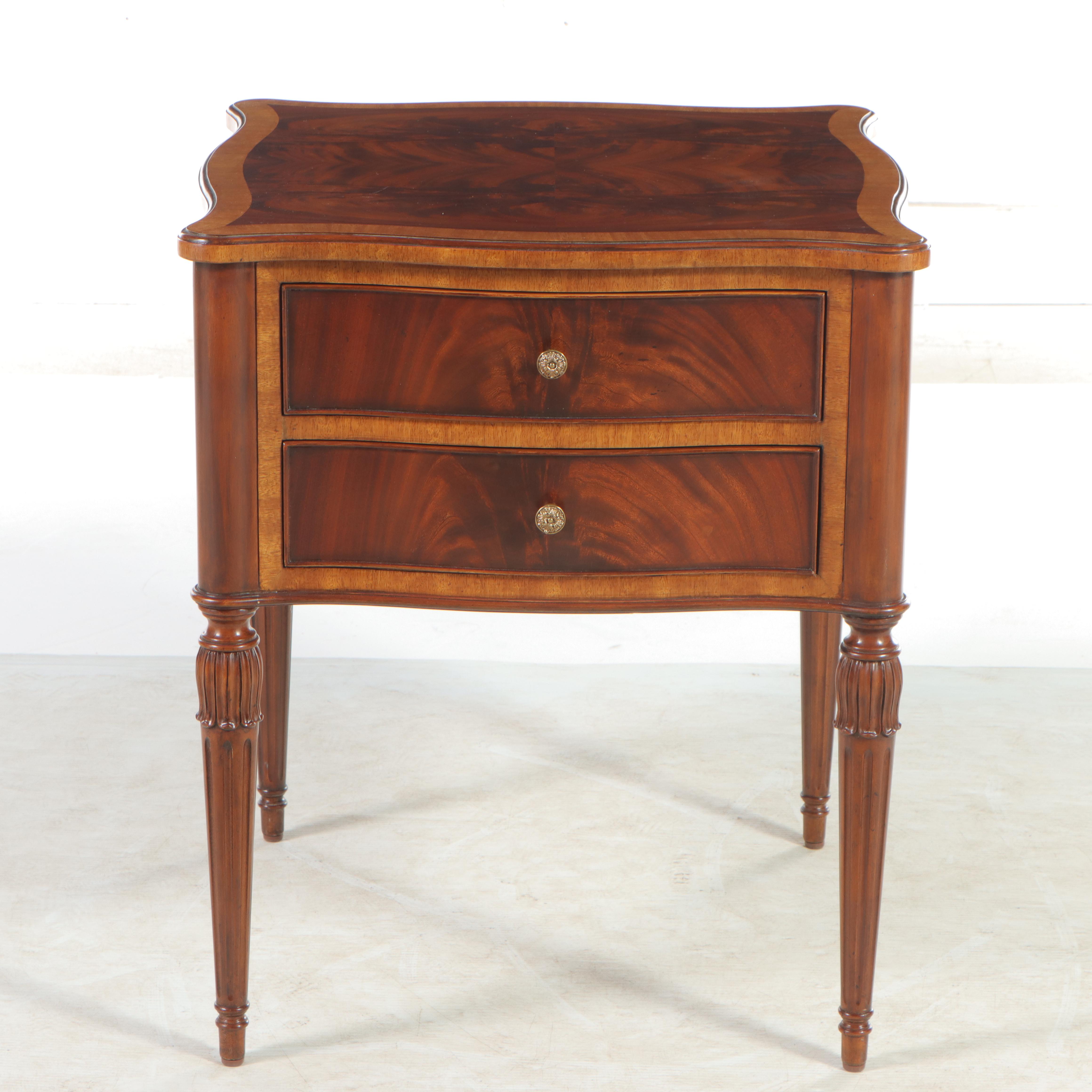 Scarborough House George III Style Flame Mahogany and Crossbanded Side Table