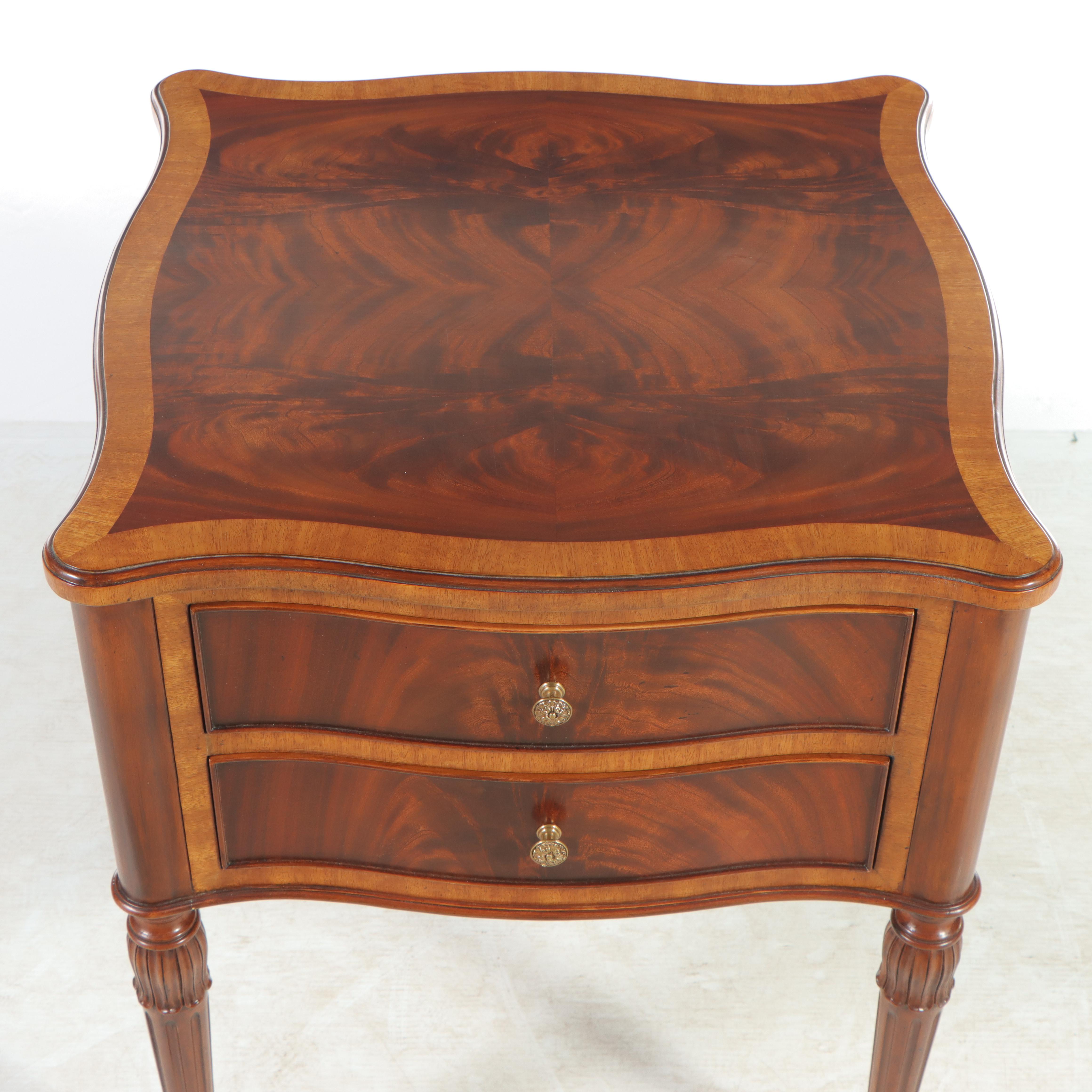 Scarborough House George III Style Flame Mahogany and Crossbanded Side Table