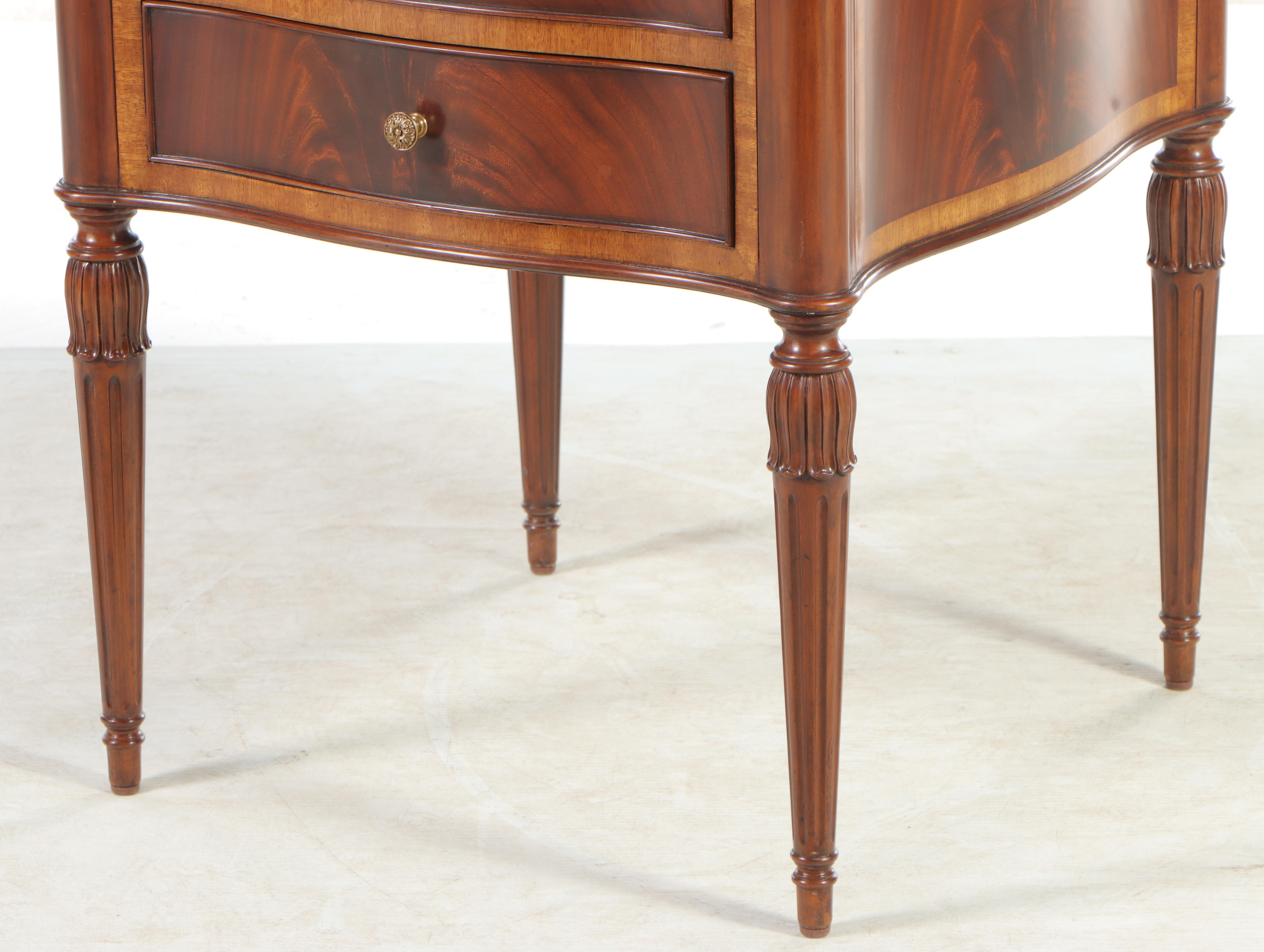 Scarborough House George III Style Flame Mahogany and Crossbanded Side Table