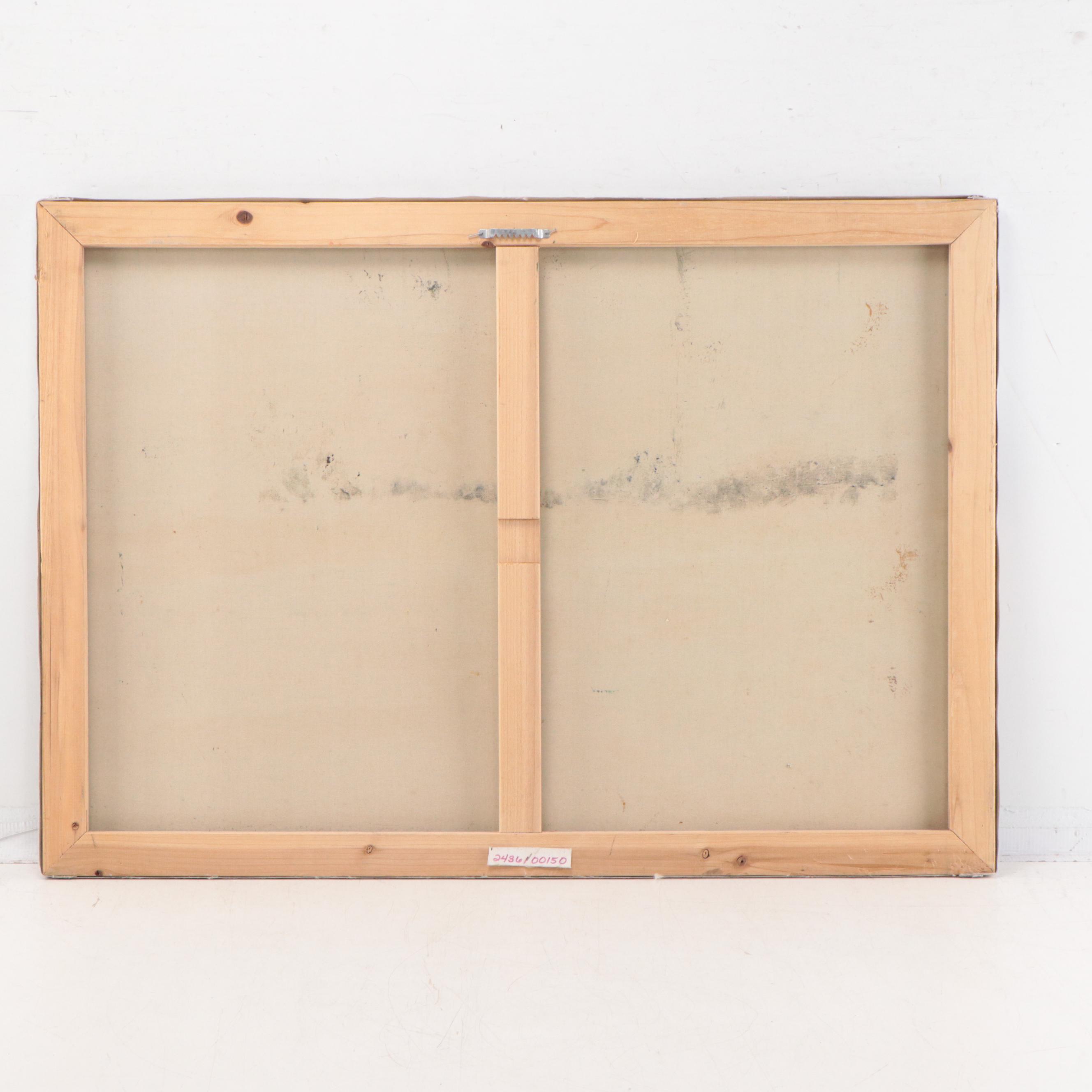 Robin White Field Landscape Oil Painting, 21st Century