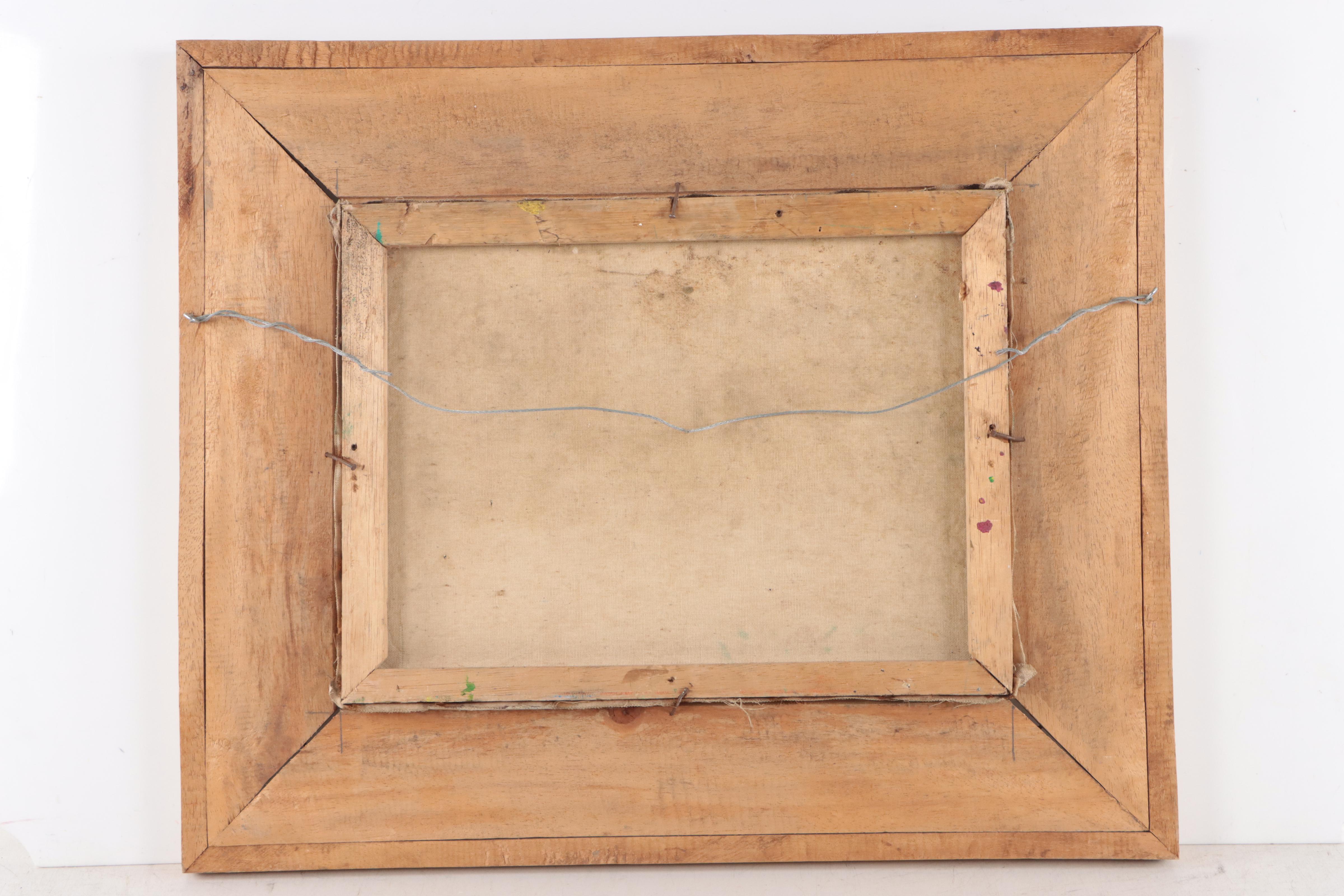 Indonesian School Oil Painting of Village Scene