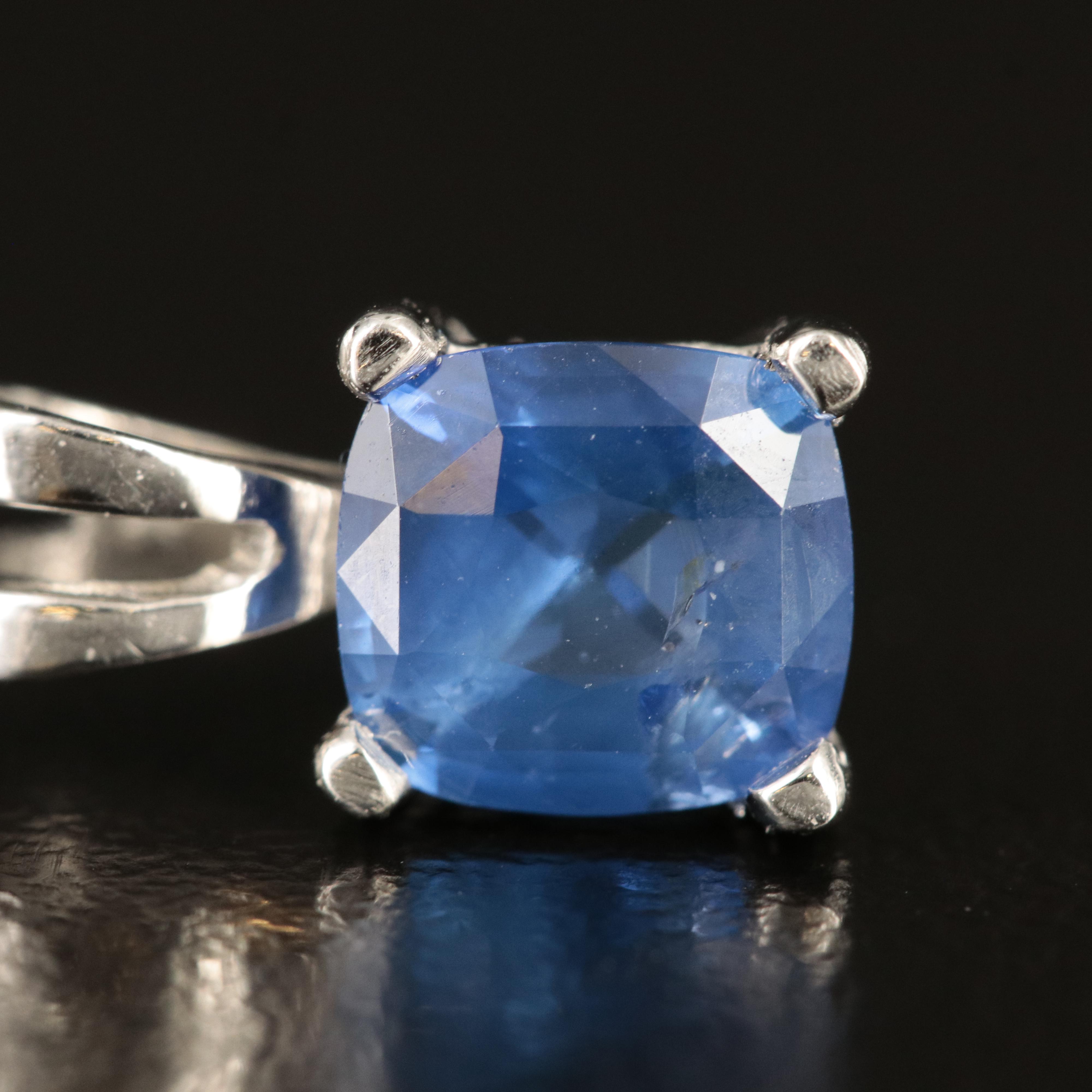 Platinum 1.38 CT Sapphire Pendant