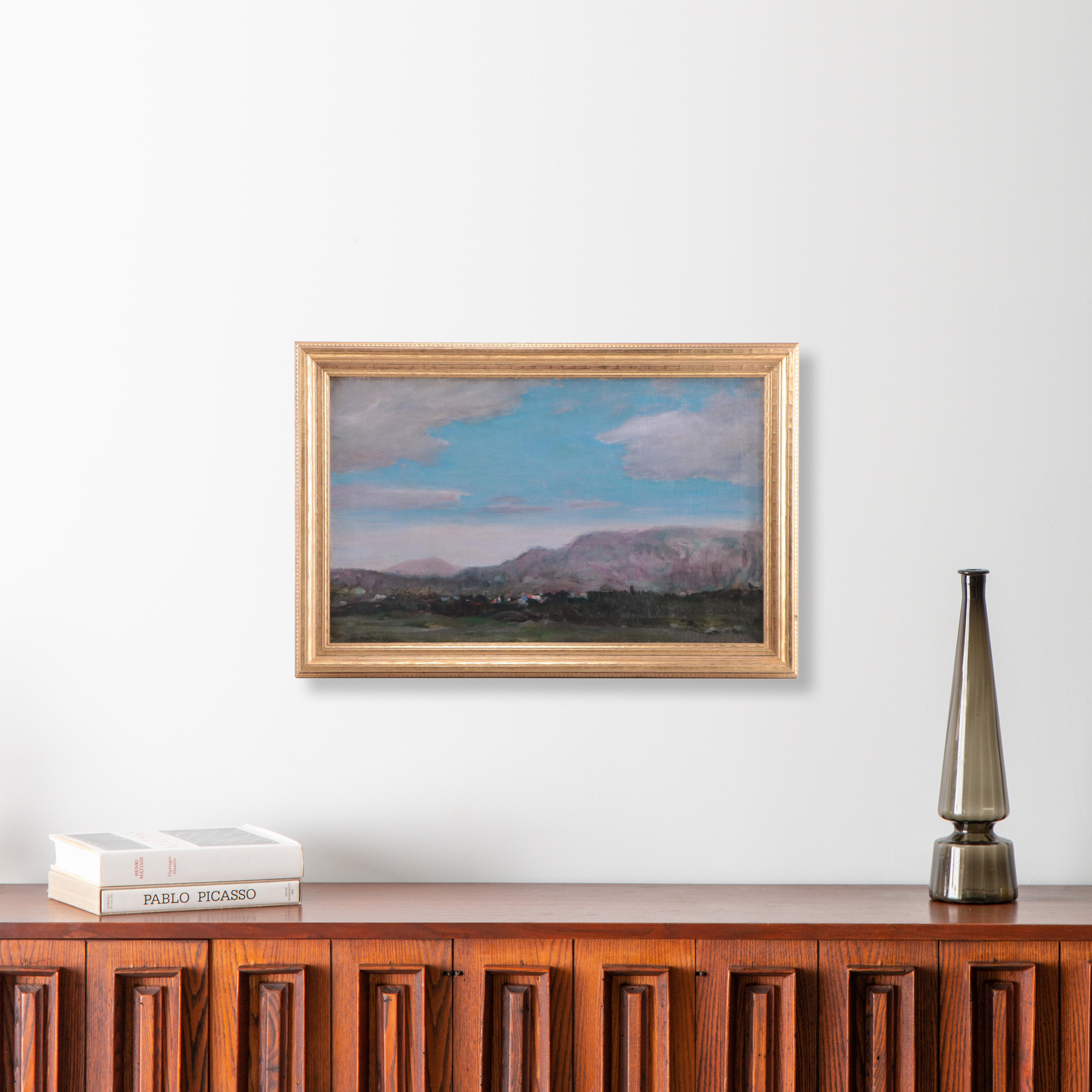 Lewis Henry Meakin Mountain Landscape Study Oil Painting