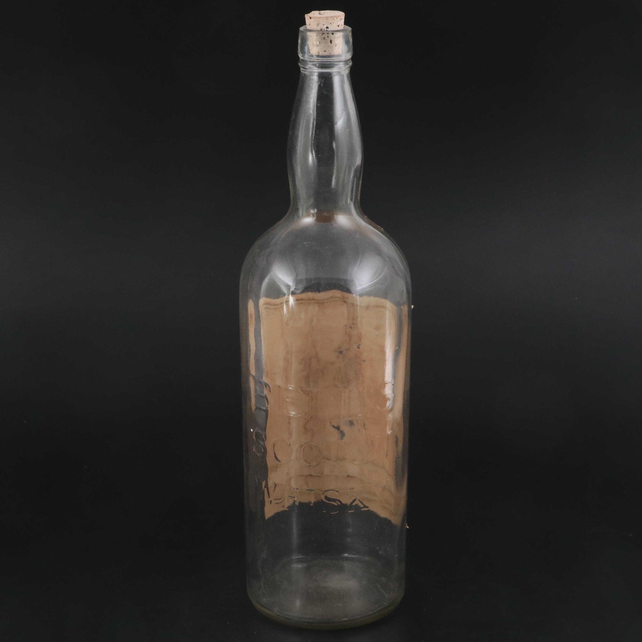 Arthur Bell & Sons Old Scotch Whisky Glass Bottle, Mid to Late 20th Century