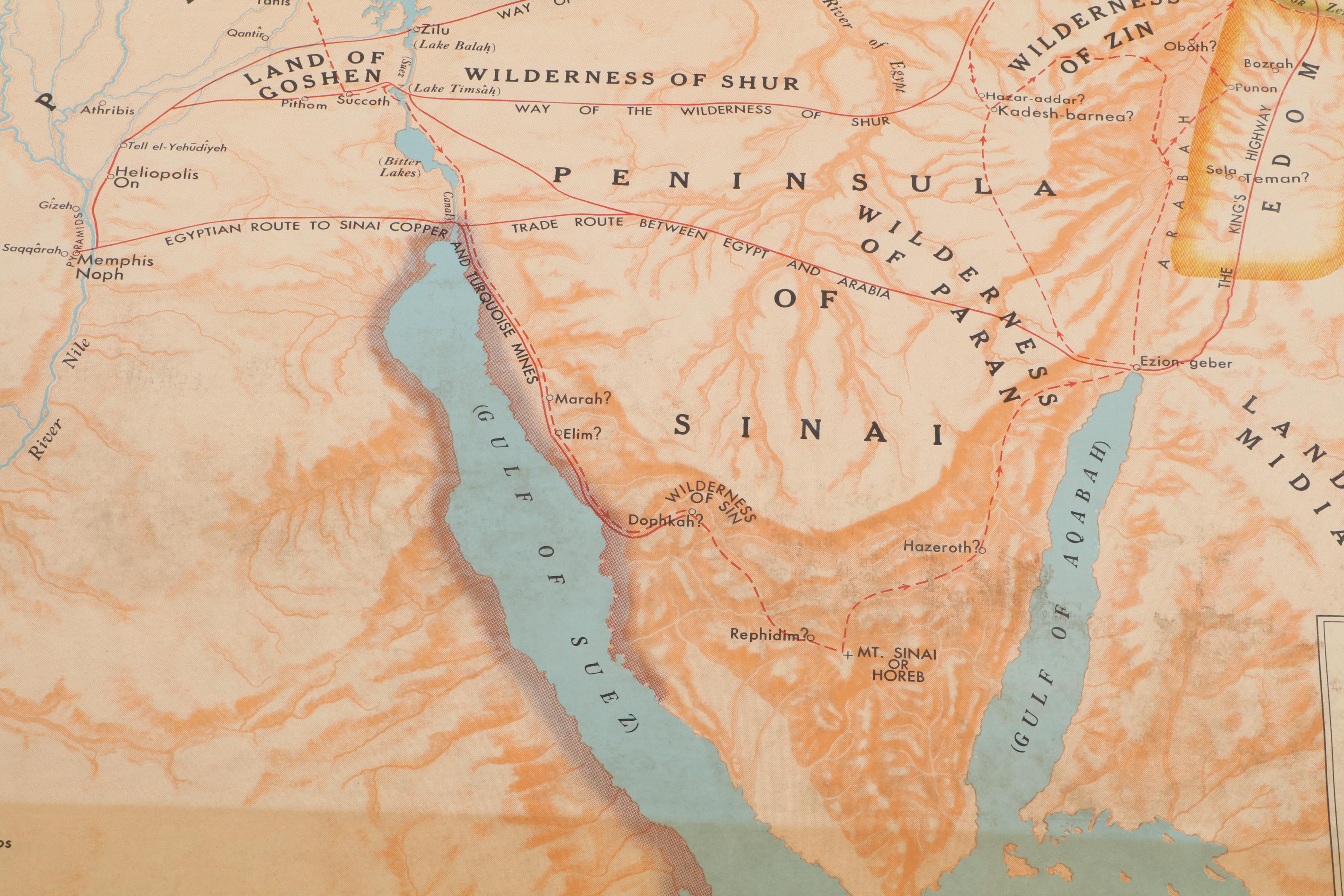 The Westminster Press "Exodus From Egypt" and Other Roller Maps