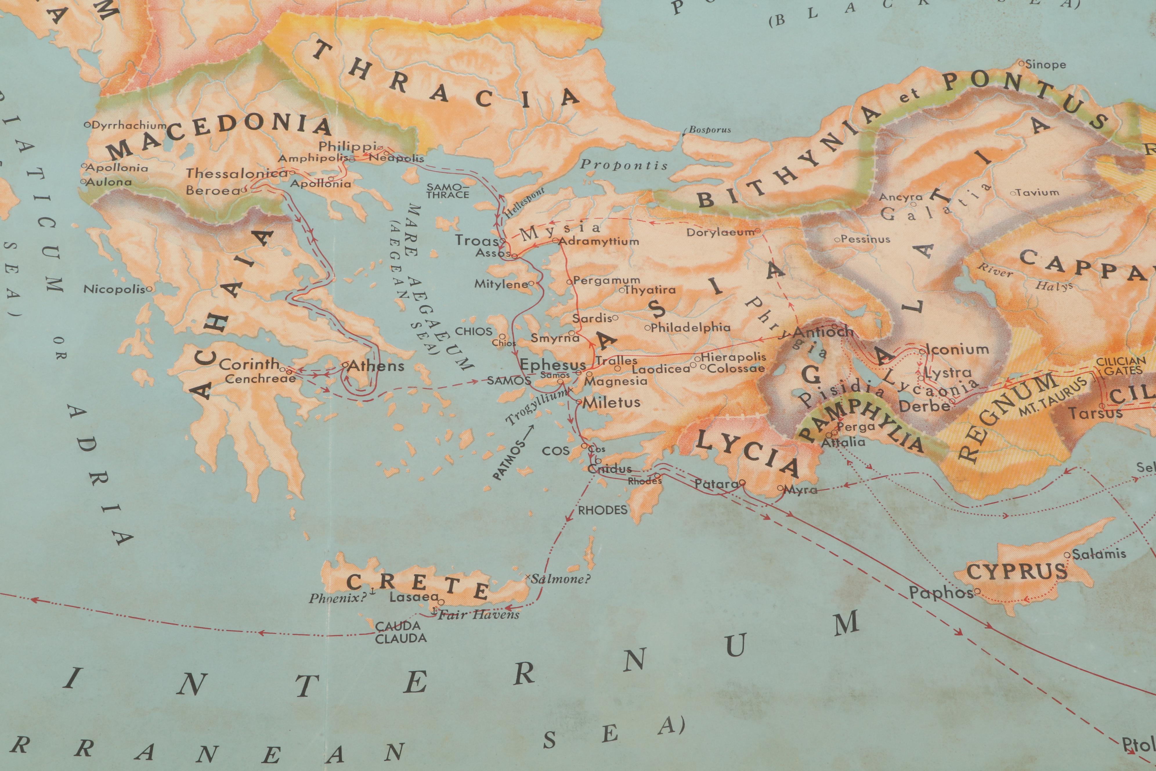 The Westminster Press "Exodus From Egypt" and Other Roller Maps