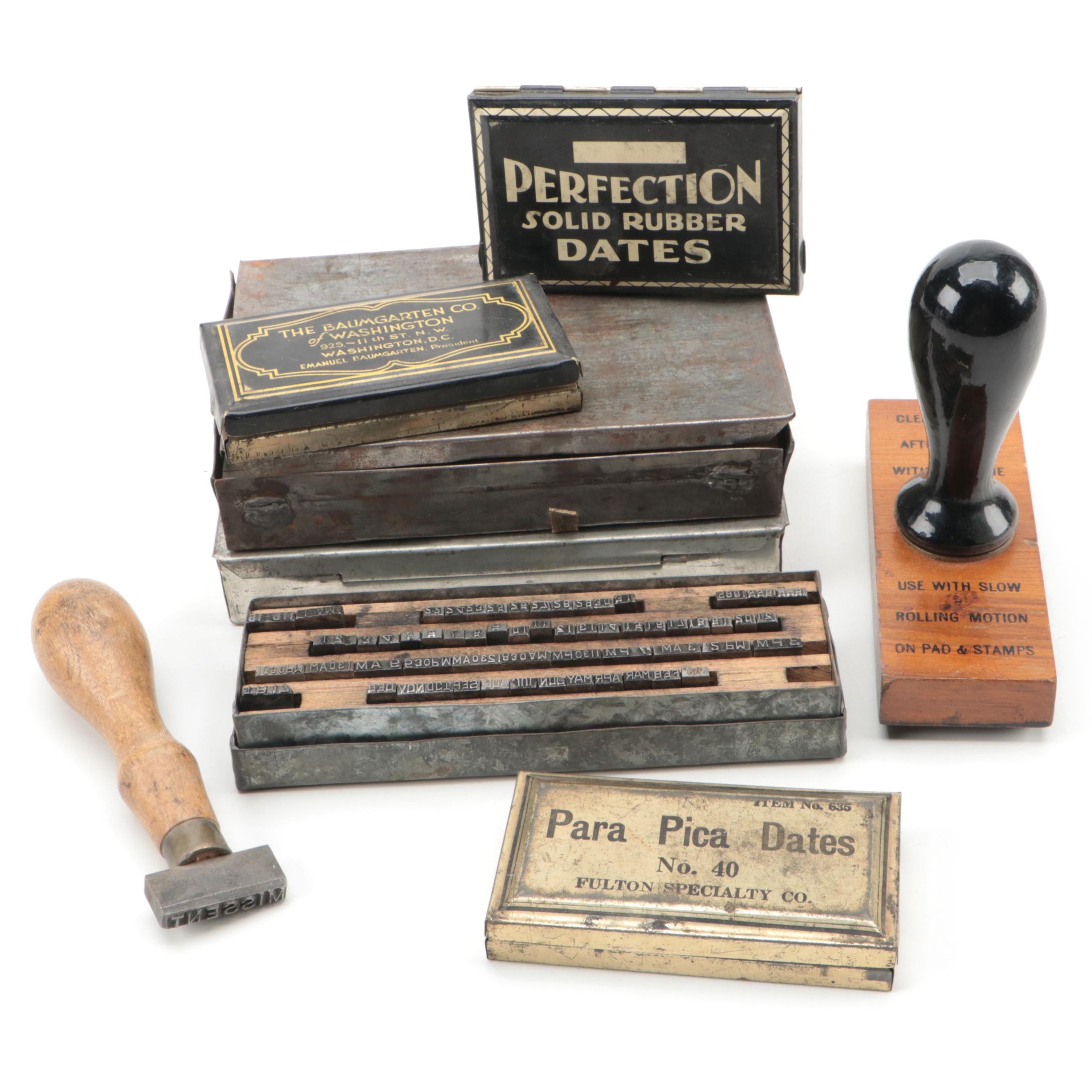 Fulton Specialty Co. and Other Date and Time Stamps, 20th Century