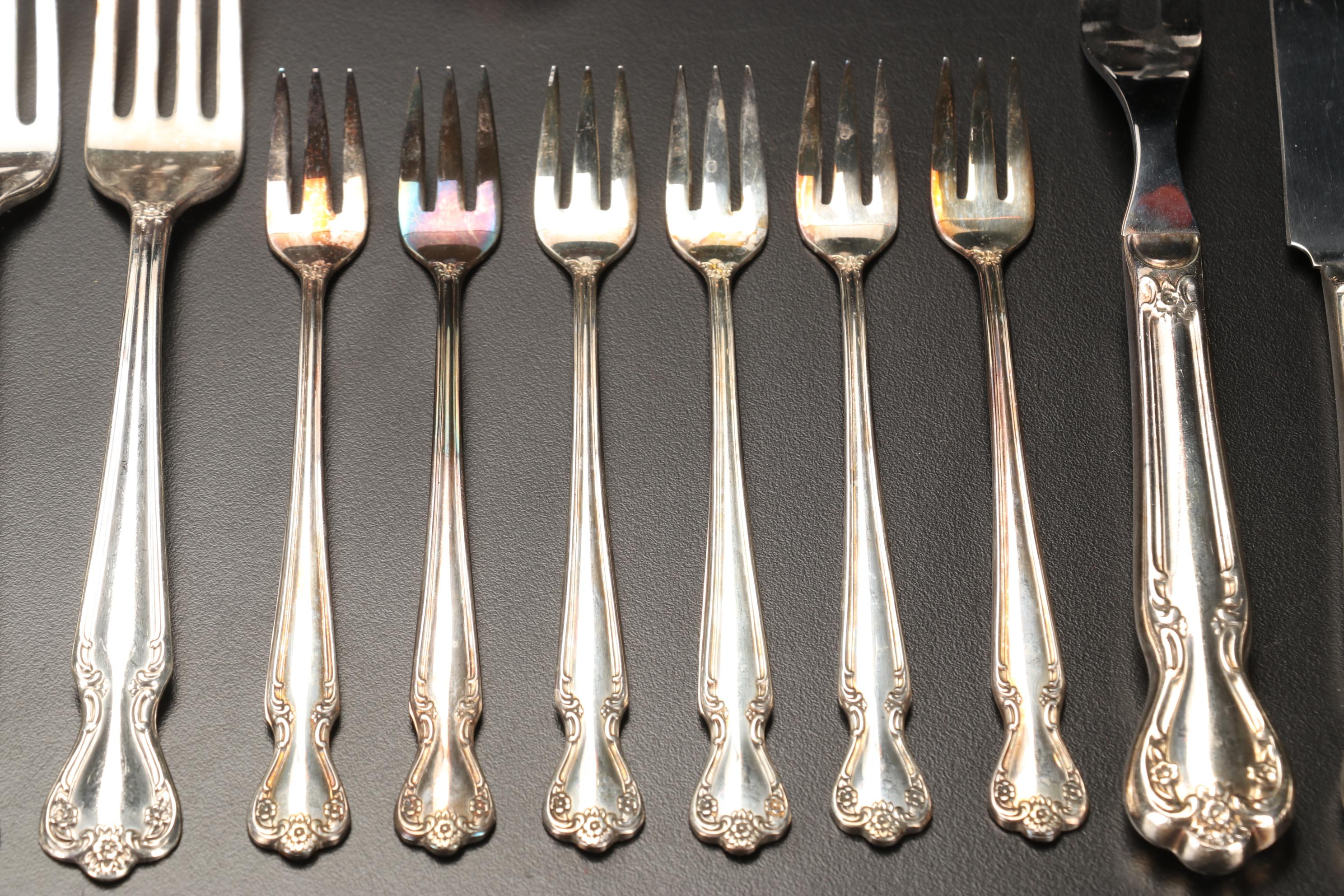International Silver "Daybreak-Elegant Lady" Silver Plated Flatware, 1952