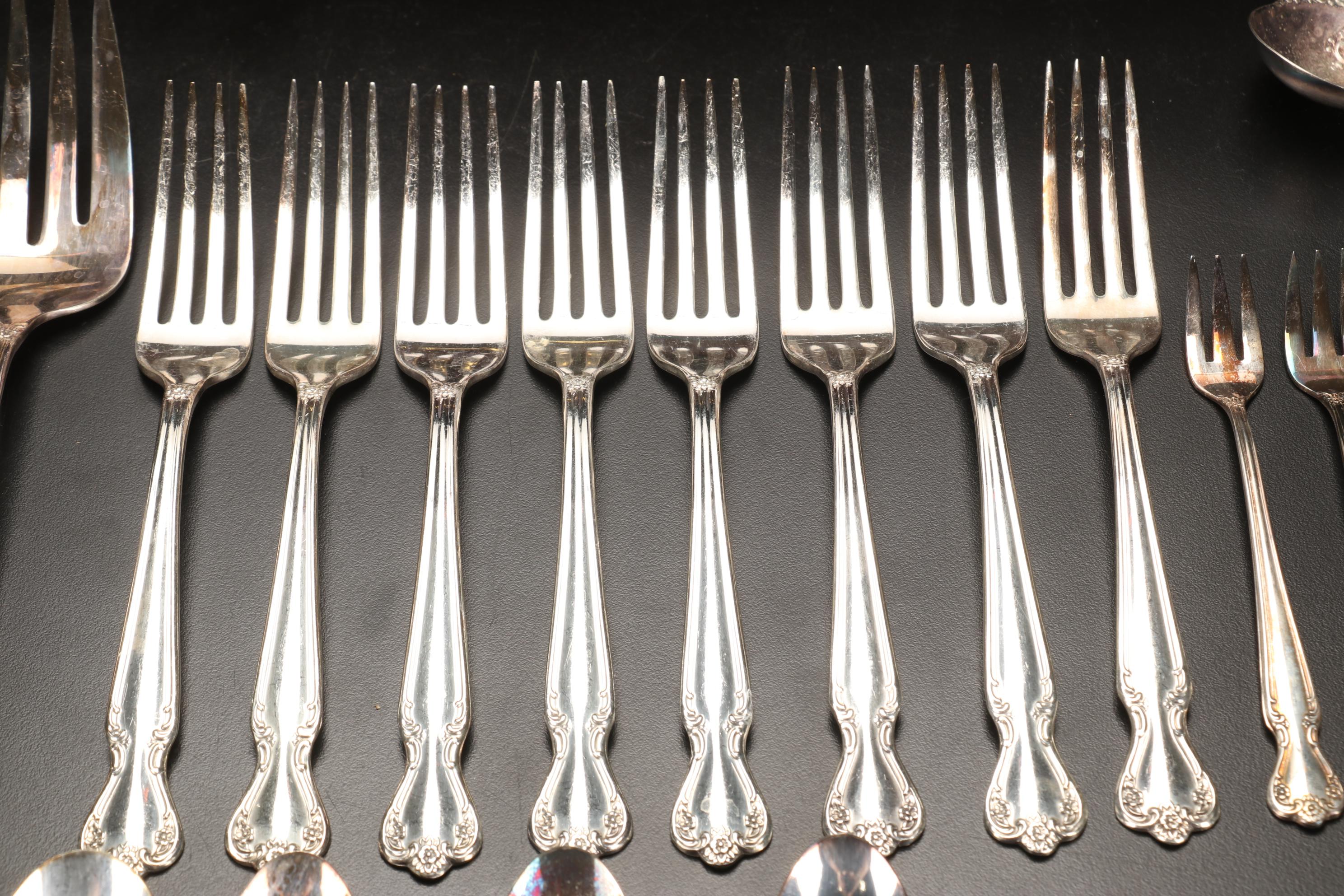 International Silver "Daybreak-Elegant Lady" Silver Plated Flatware, 1952