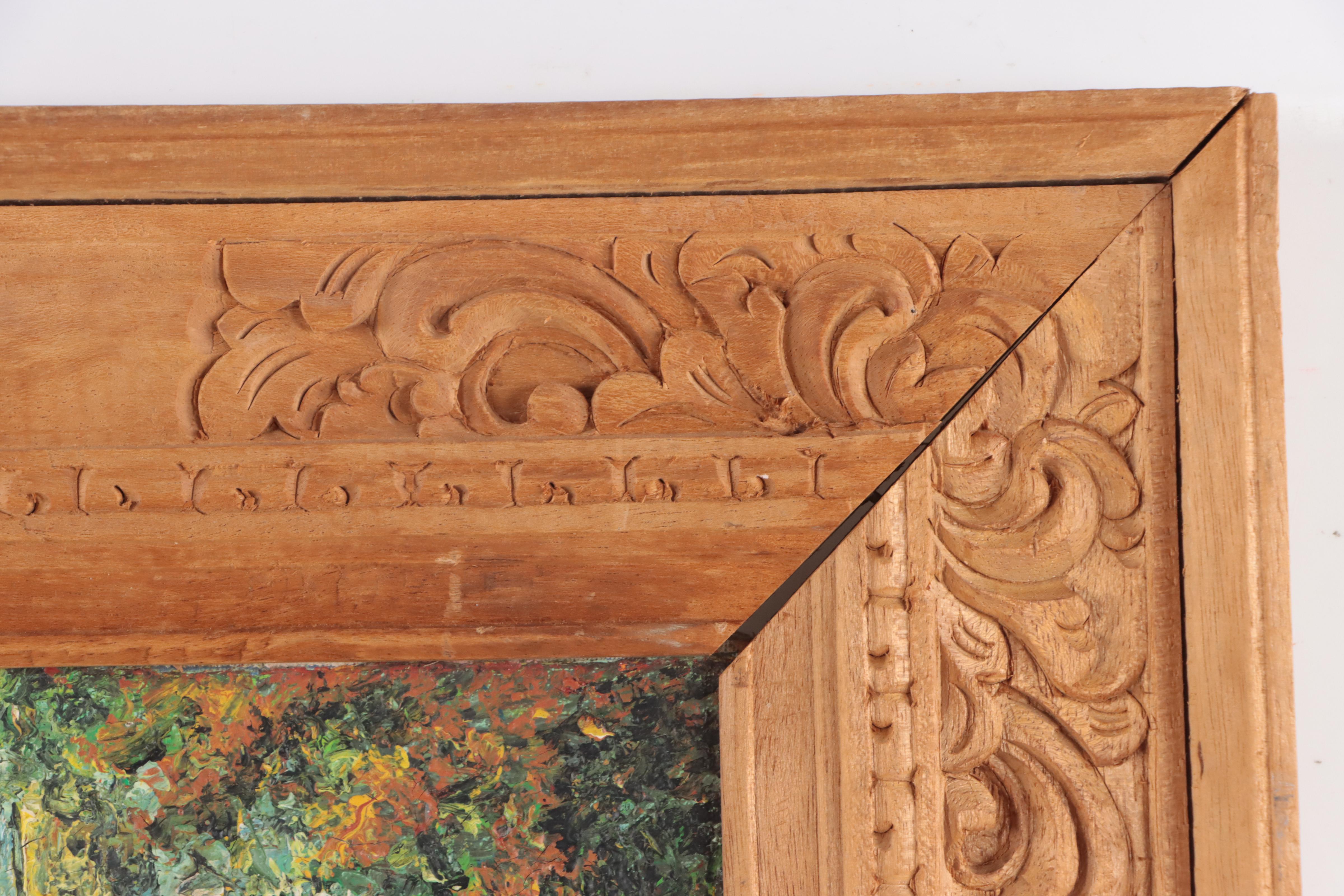 Indonesian School Oil Painting of Village Scene