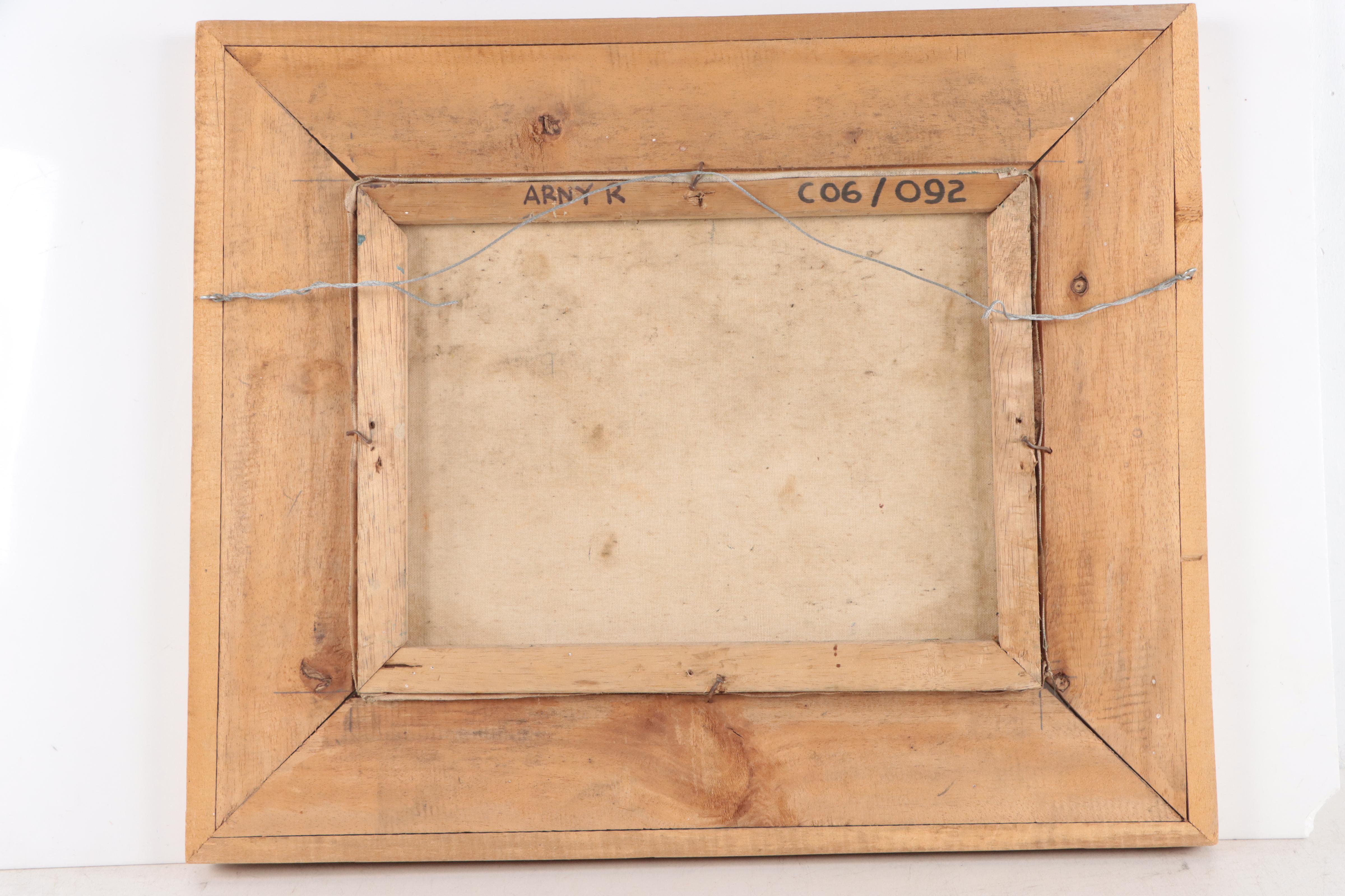 Indonesian School Oil Painting of Village Scene