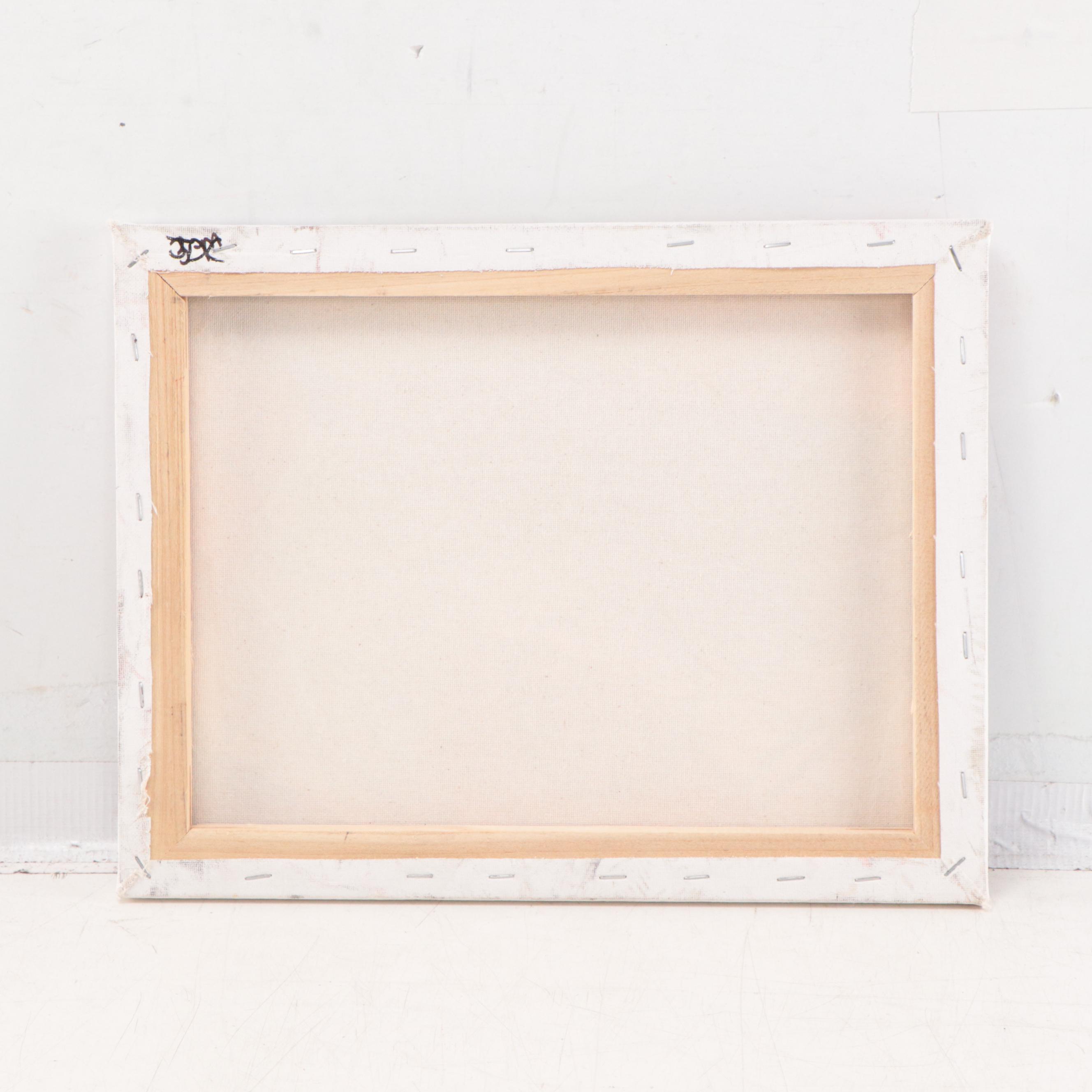 Mixed Media Painting of Butterfly and Chick, 21st Century