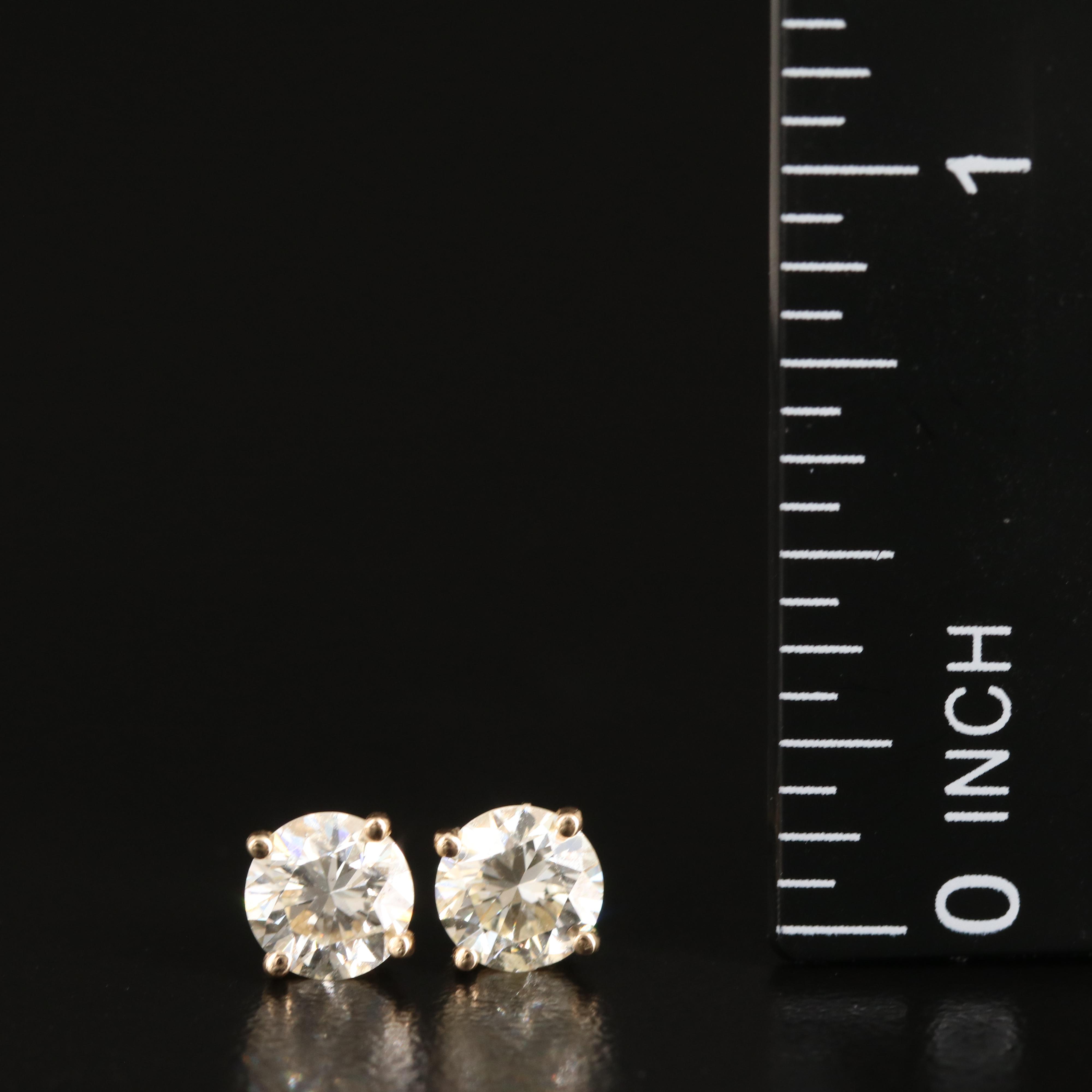 14K 1.38 CTW Diamond Stud Earrings