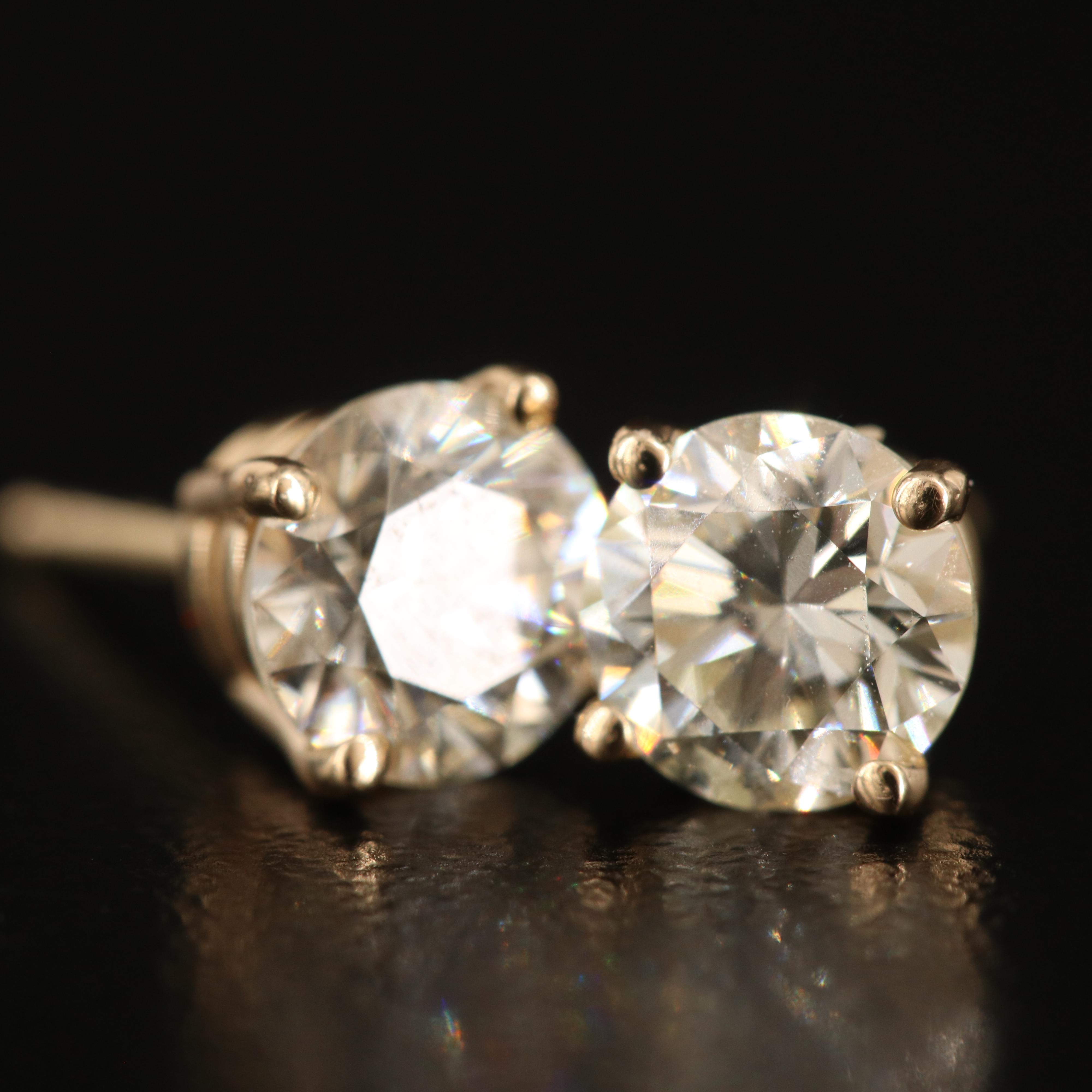 14K 1.38 CTW Diamond Stud Earrings