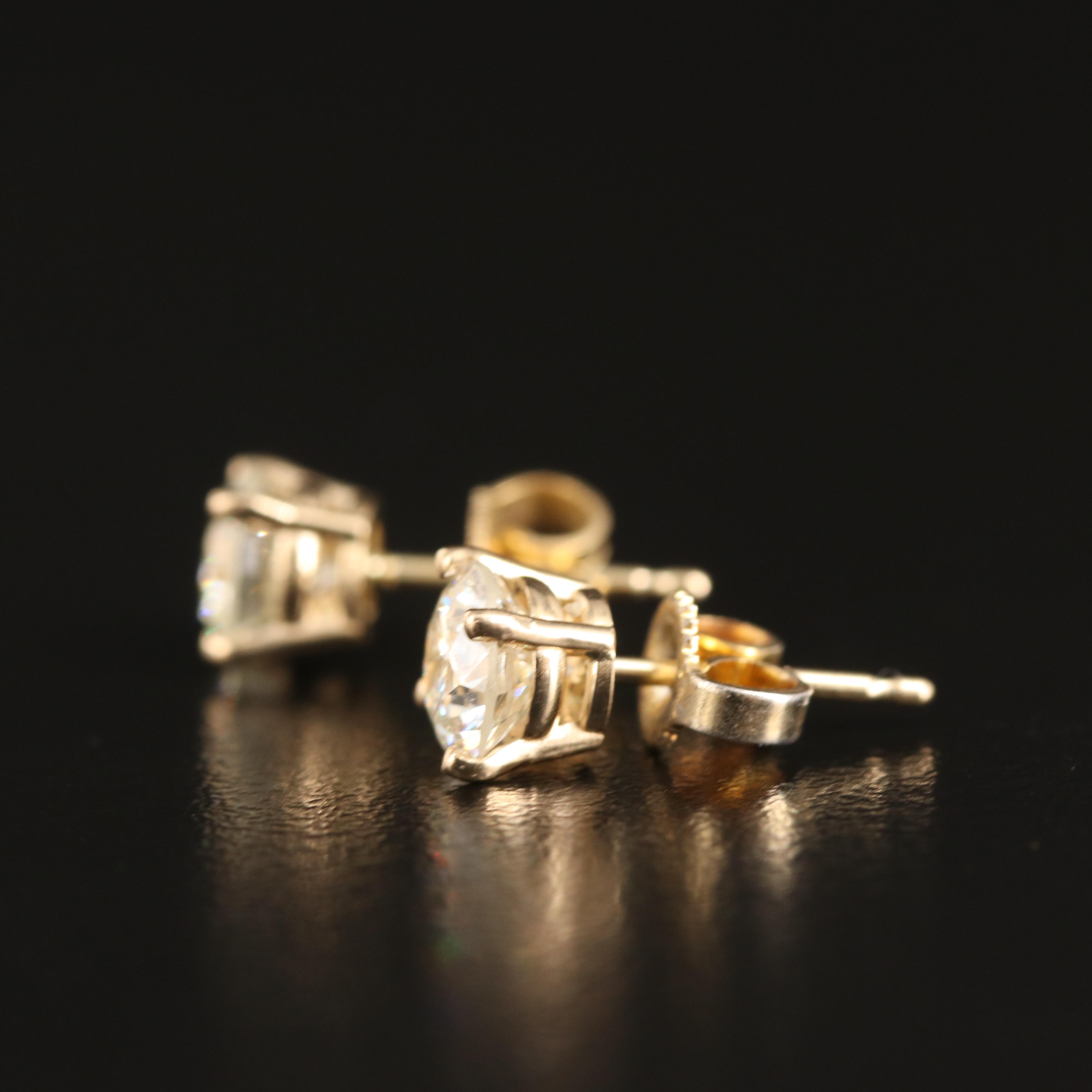 14K 1.38 CTW Diamond Stud Earrings