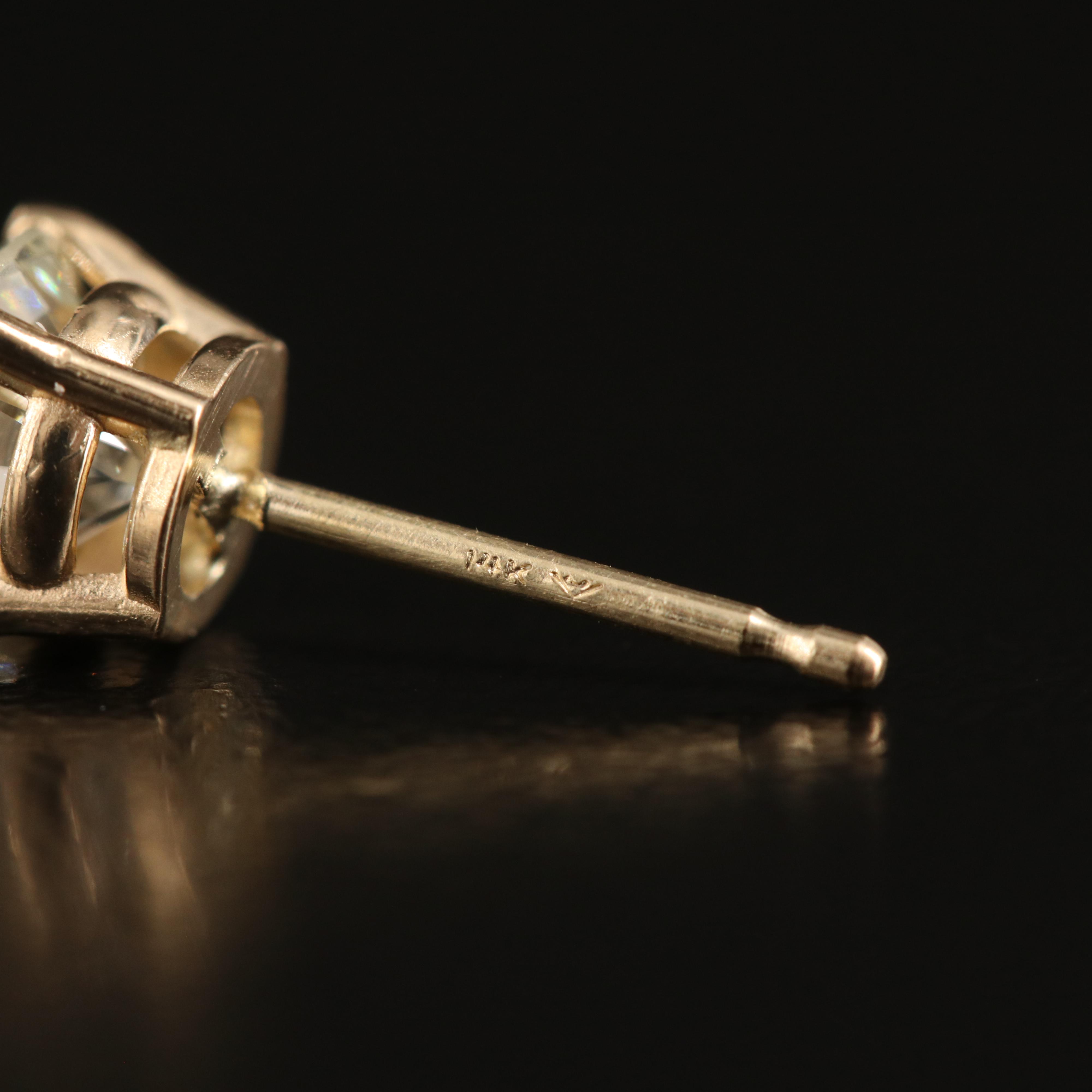 14K 1.38 CTW Diamond Stud Earrings
