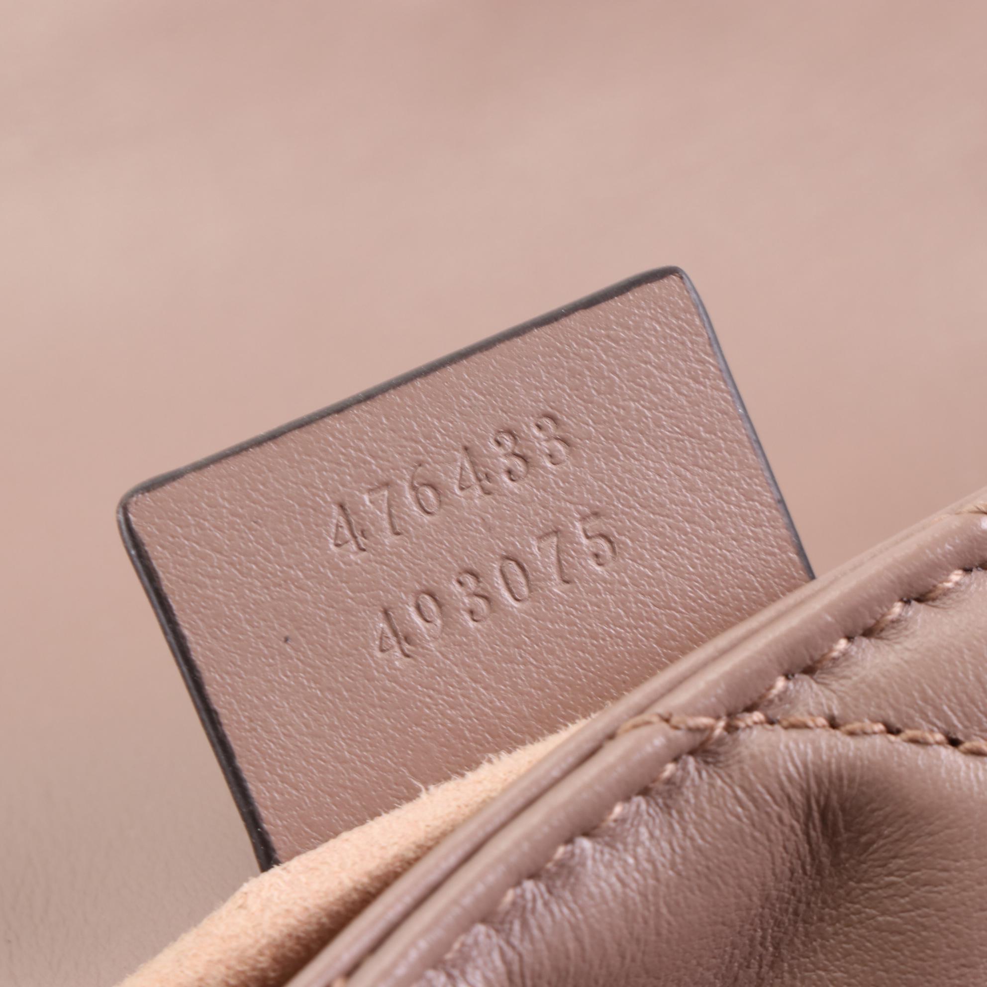 Gucci Super Mini GG Marmont Flap Bag in Matalessé Leather with Chain Strap