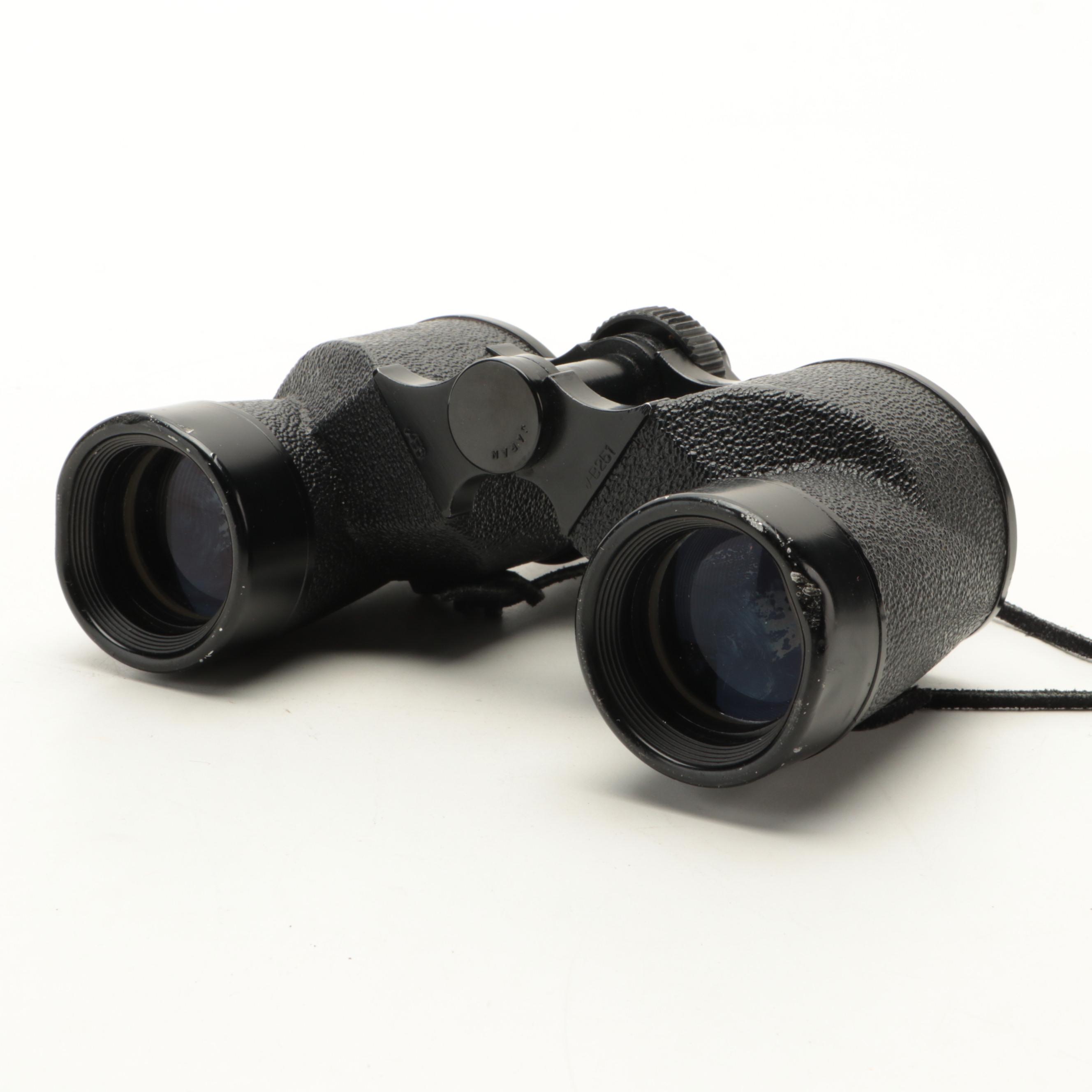 King and Binolux 7 x 35 Binoculars with Case, Mid to Late 20th Century