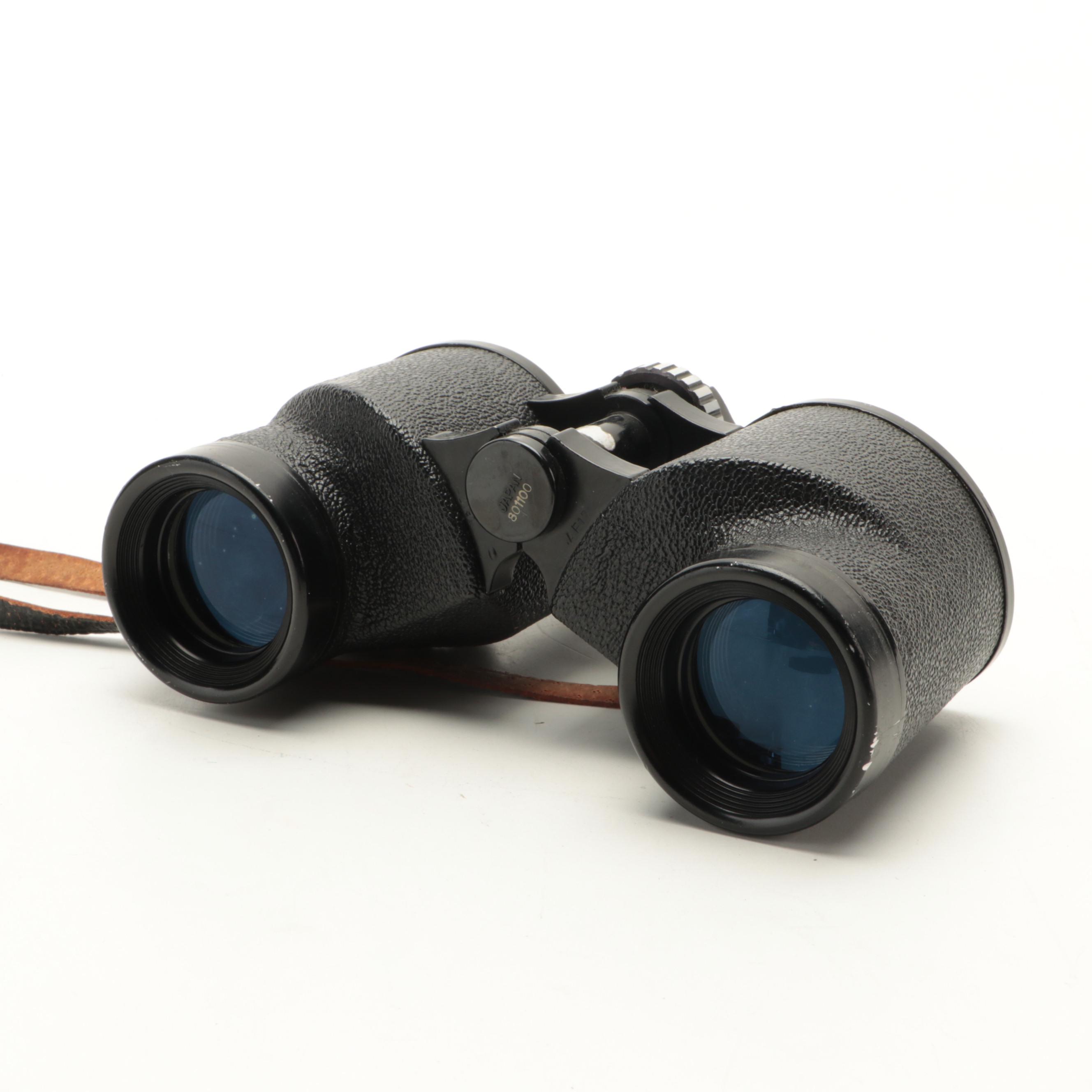 King and Binolux 7 x 35 Binoculars with Case, Mid to Late 20th Century