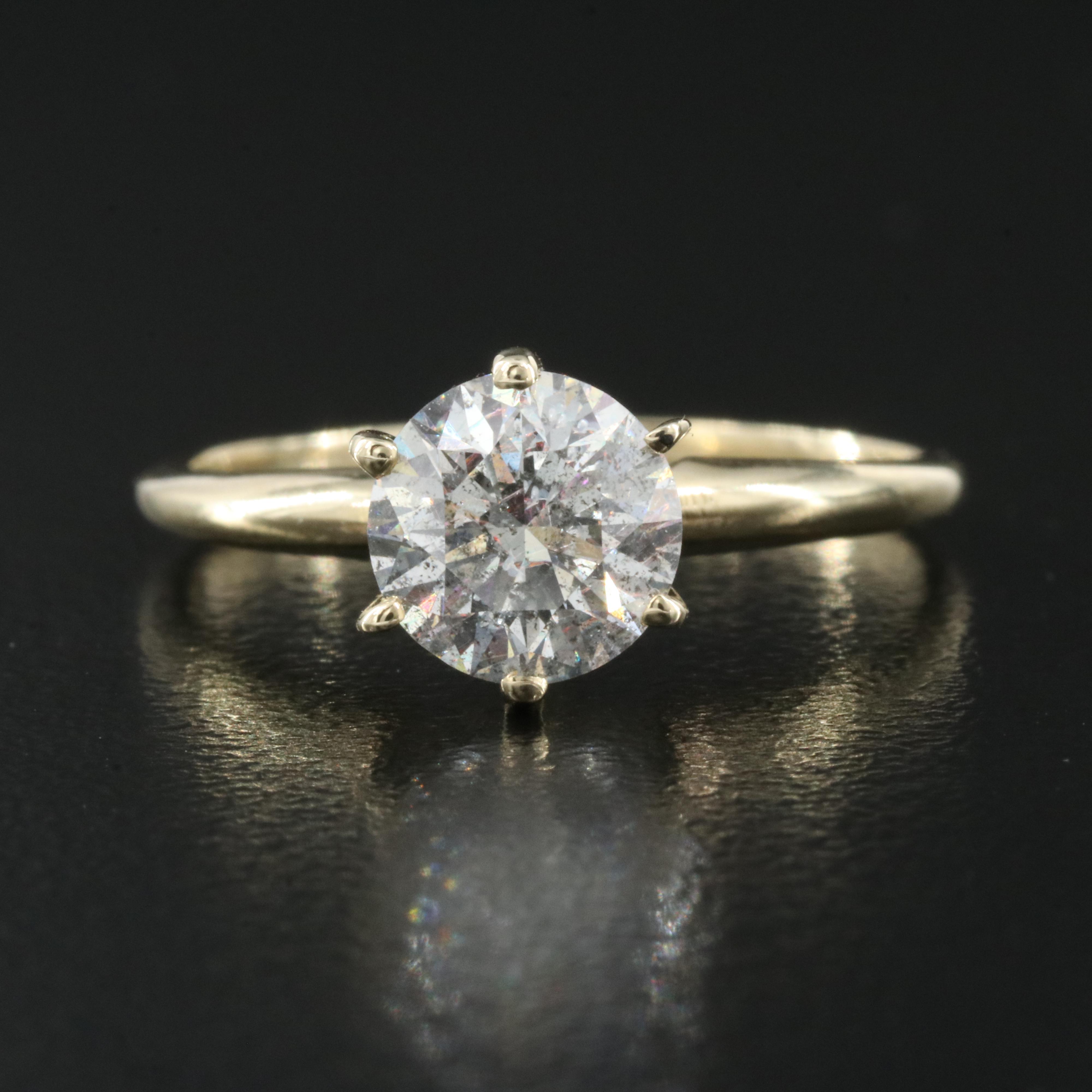 14K 1.30 CT Diamond Solitaire Ring