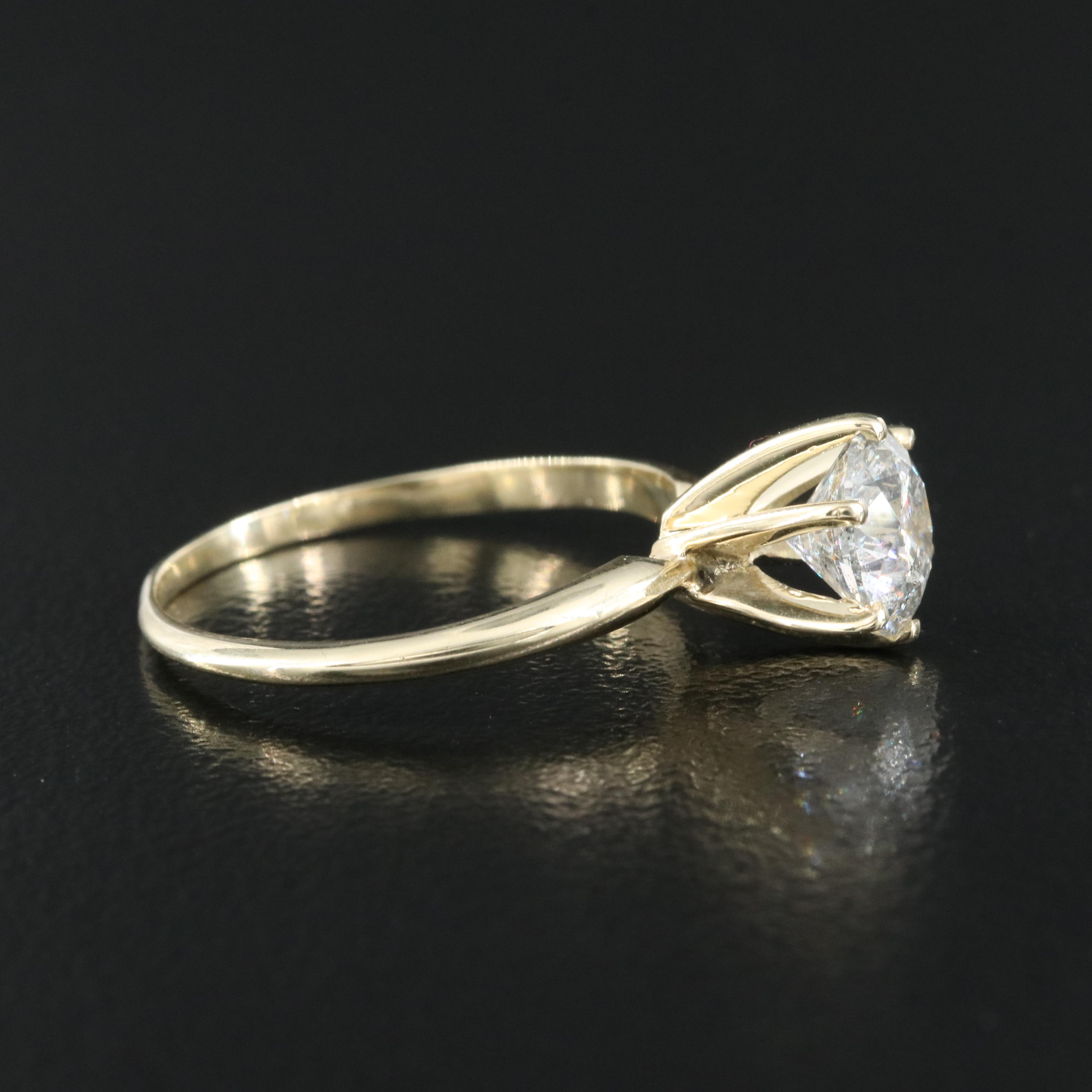 14K 1.30 CT Diamond Solitaire Ring