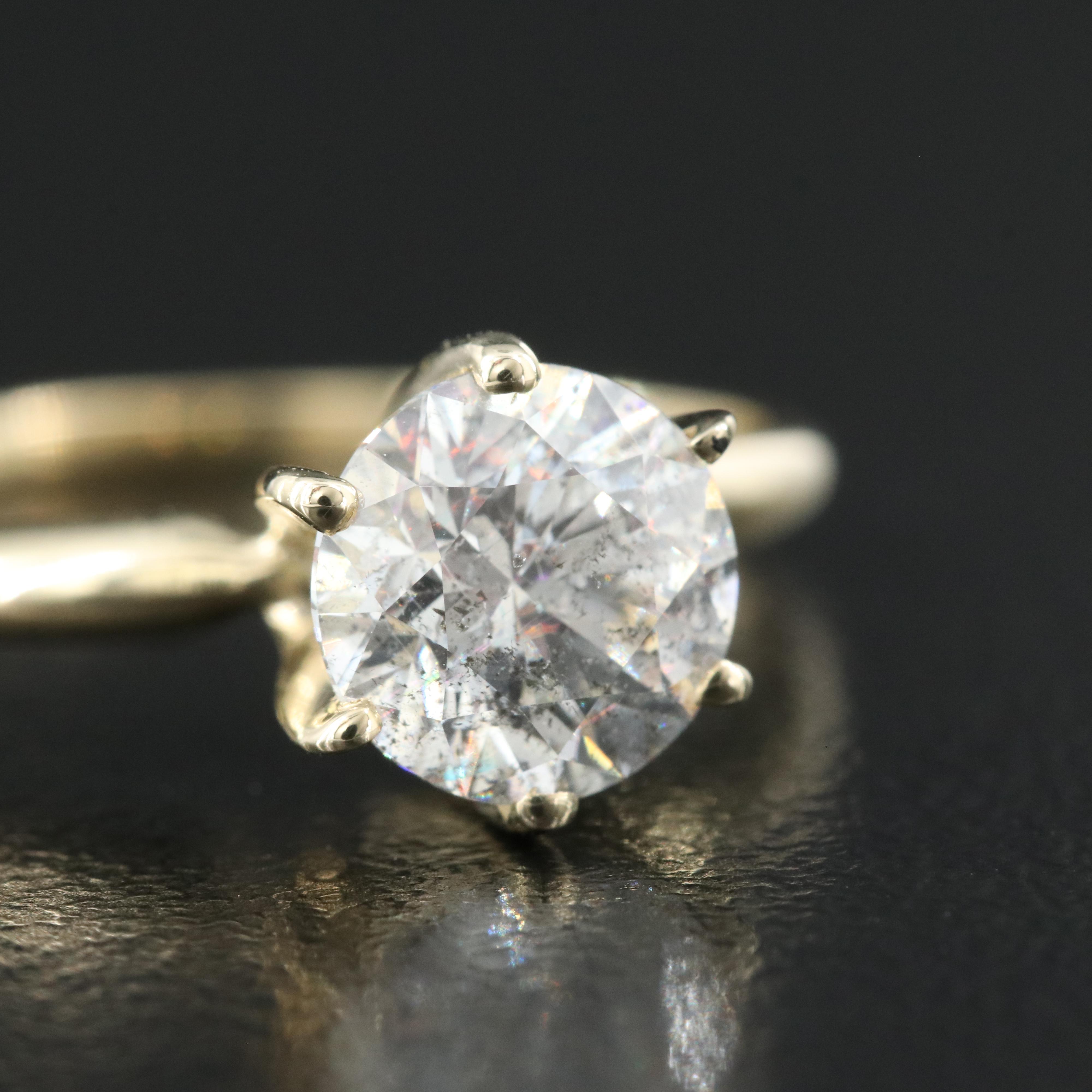 14K 1.30 CT Diamond Solitaire Ring