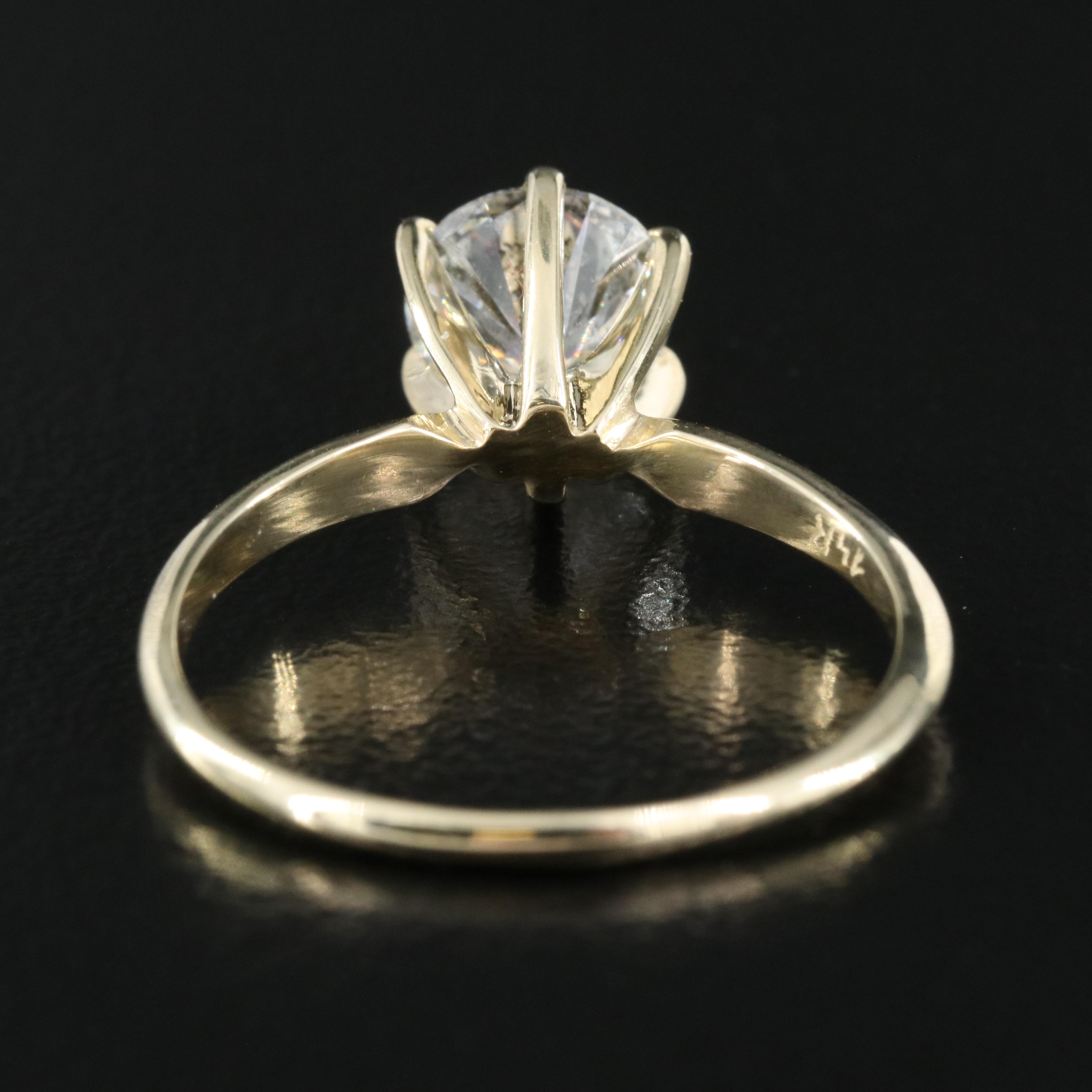 14K 1.30 CT Diamond Solitaire Ring