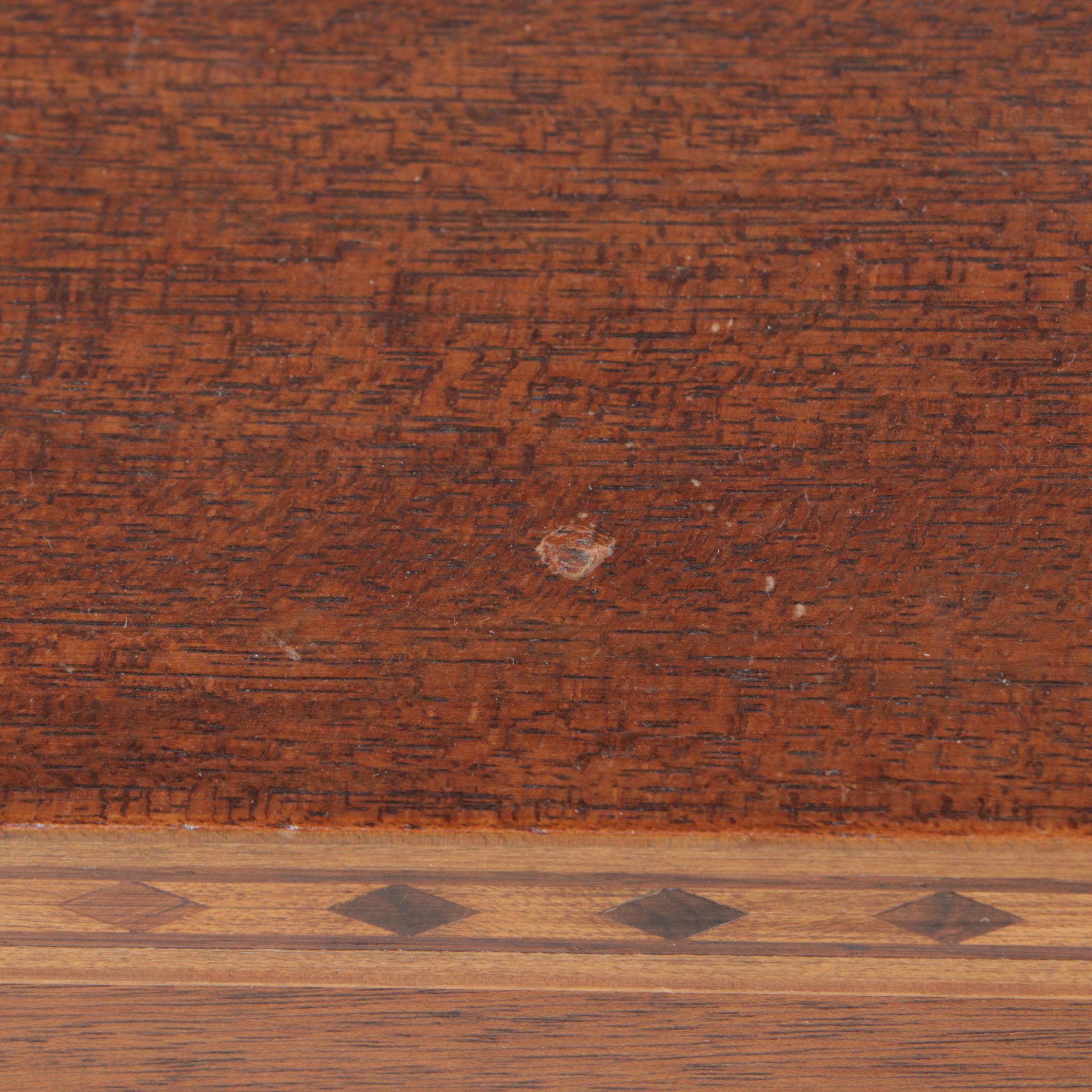 Mahogany and Line-Inlaid Rafraichissoir Dry Bar Table